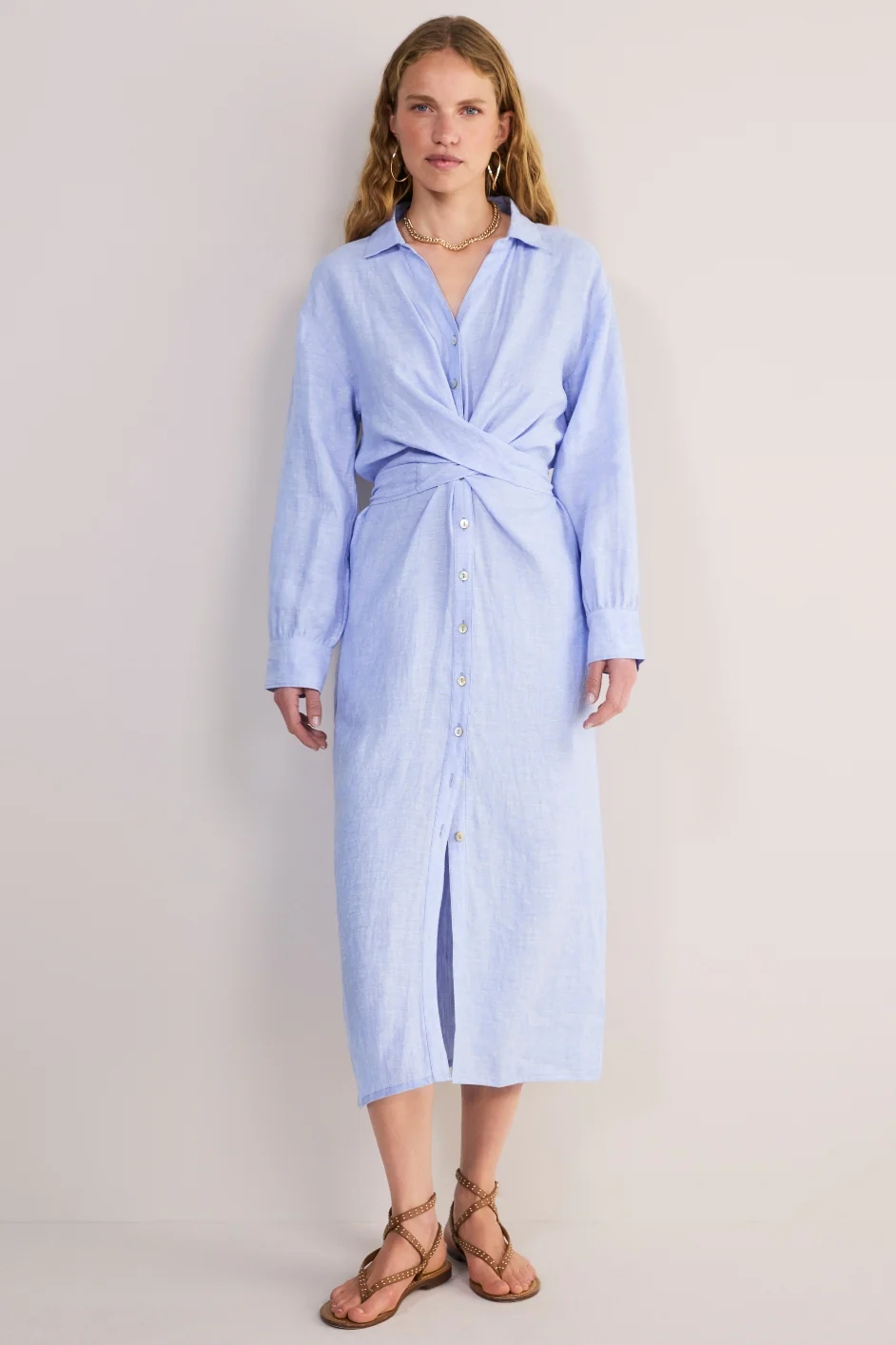 Aisling Shirt Dress - Chambray - Image 5
