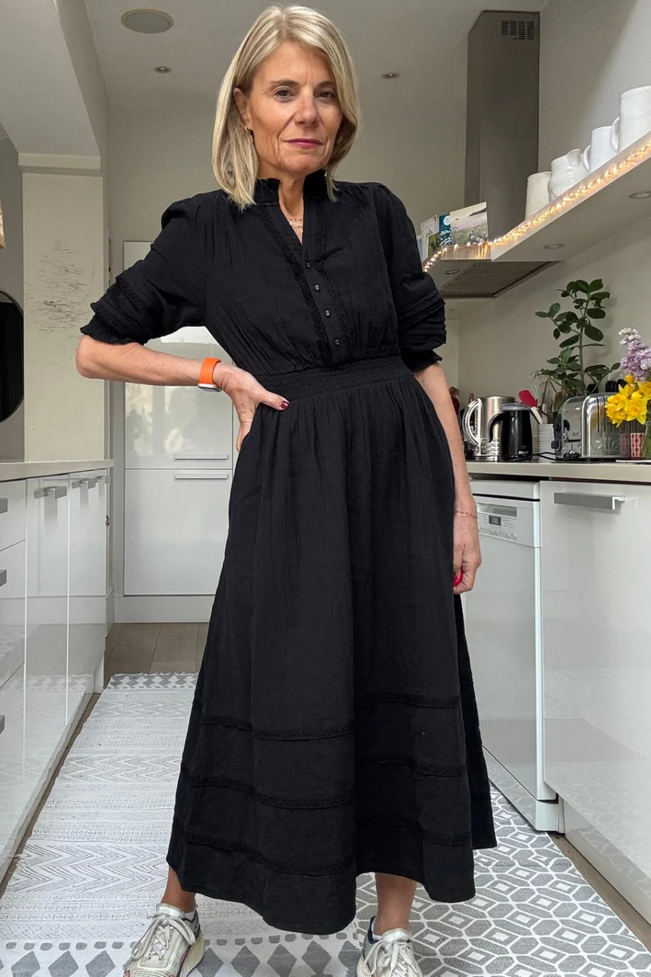 Alina Dress - Black - Image 6