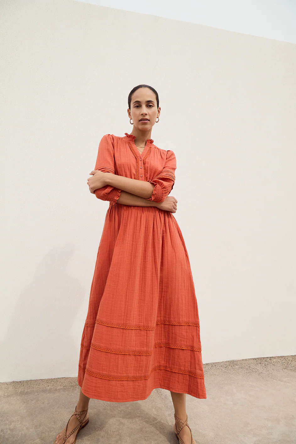 Alina Dress - Spiced Orange - Image 2