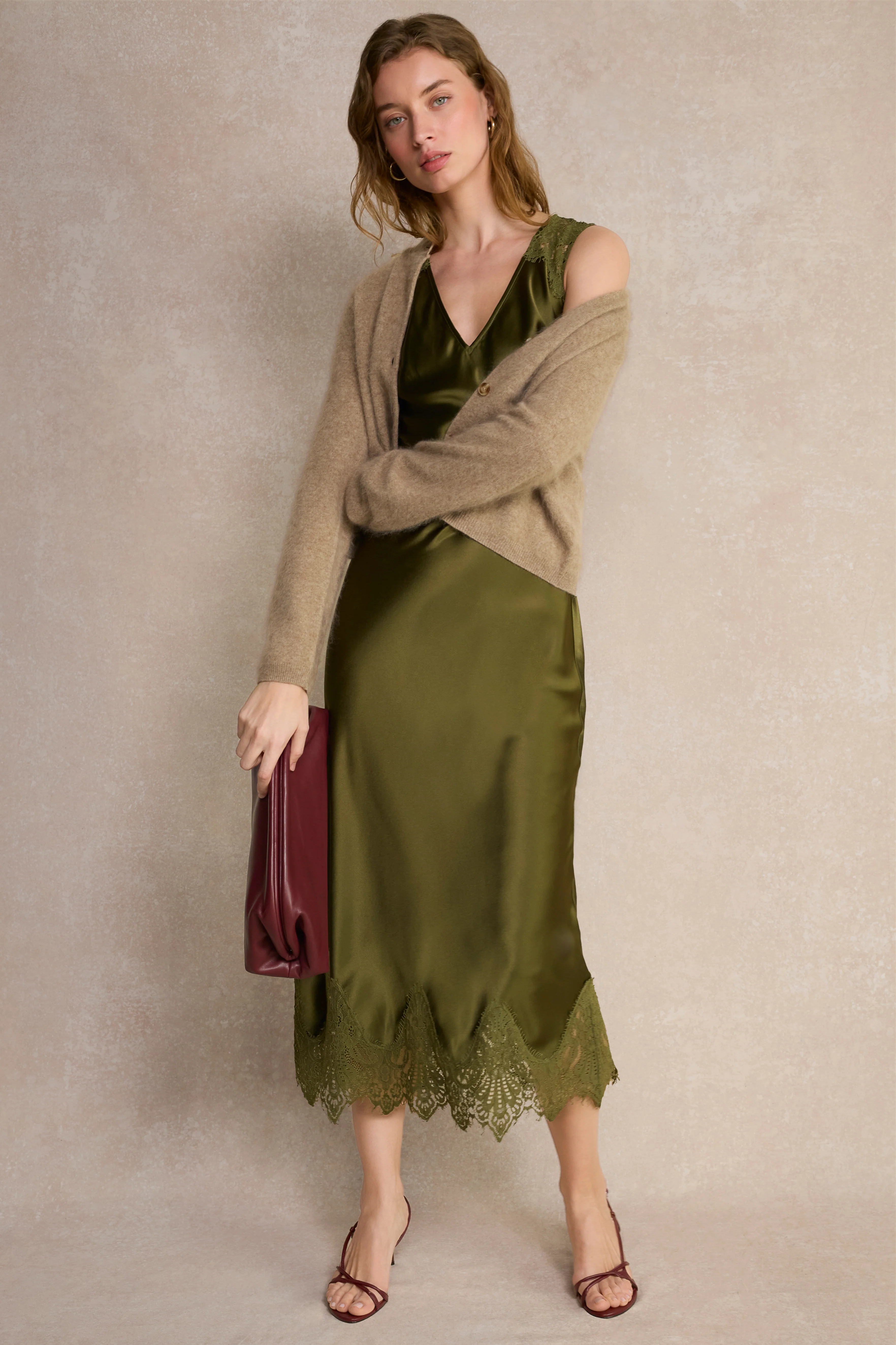 Amelie Dress - Olive Green - Image 2