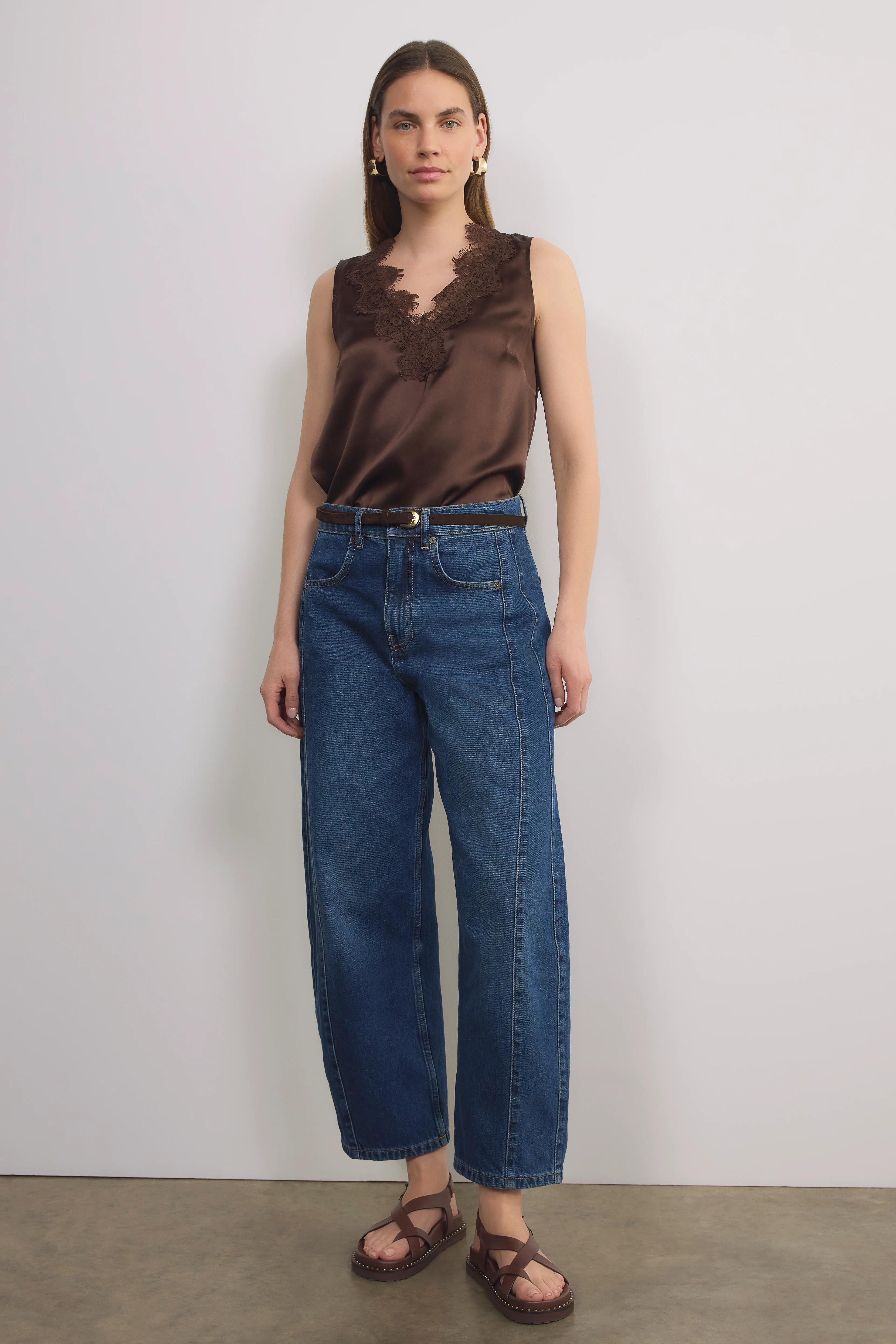 Amelie Silk Top - Warm Cocoa - Image 4