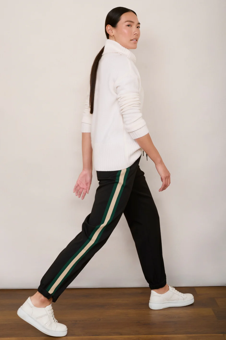 Anya Cuff Jogger Trouser - Black - Image 3