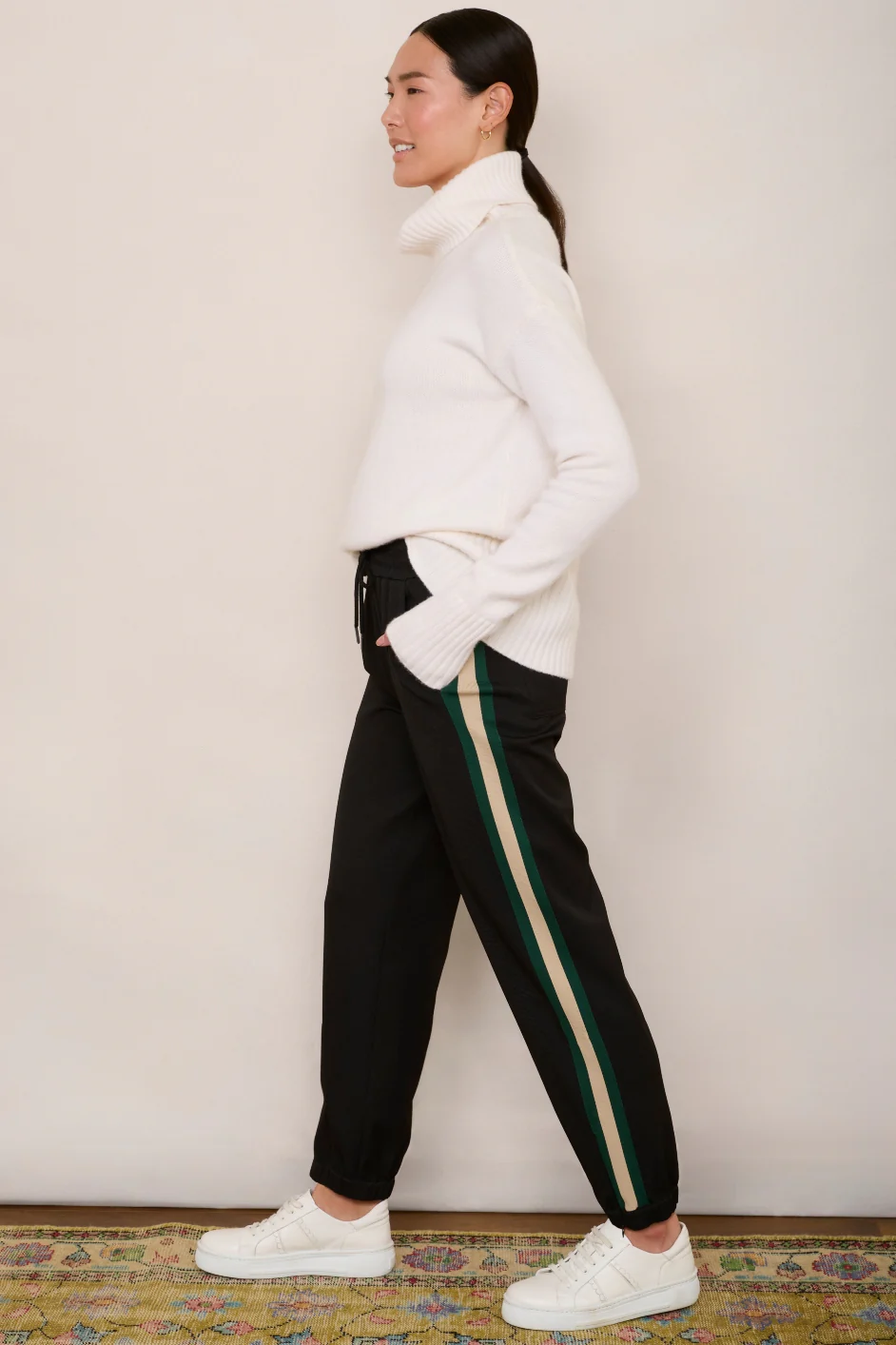 Anya Cuff Jogger Trouser - Black - Image 5