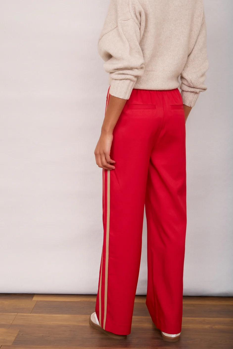 Anya Wide Leg Trouser - Poppy Red - Image 5