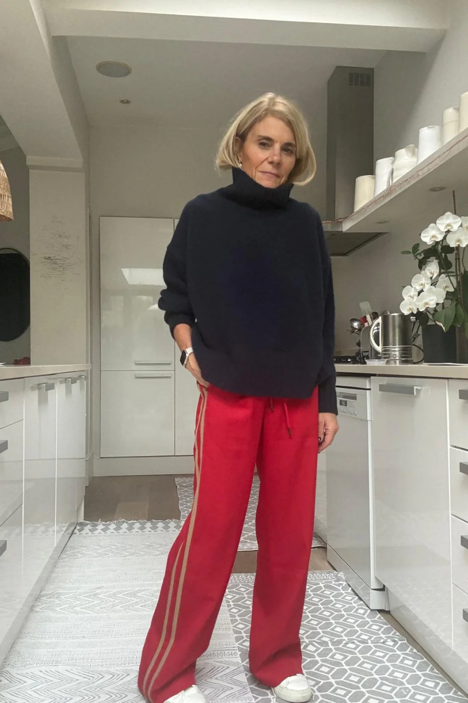 Anya Wide Leg Trouser - Poppy Red - Image 6