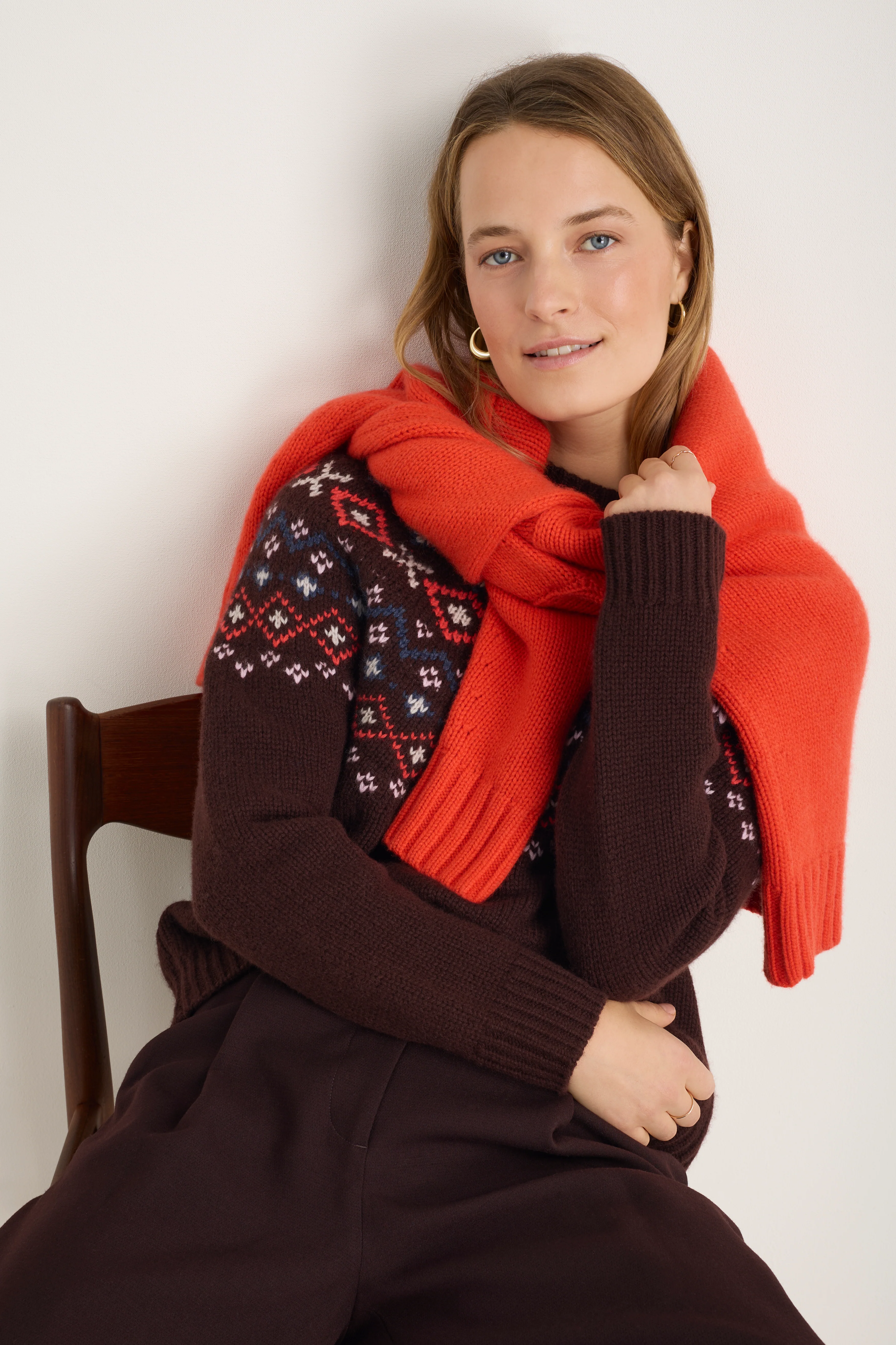 Beau Fairisle Jumper - Cocoa Fairisle - Image 4