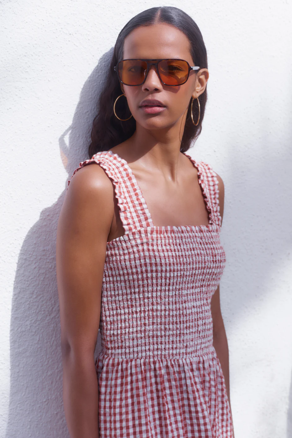 Bliss Dress - Cinnamon Red/Ivory Gingham - Image 2