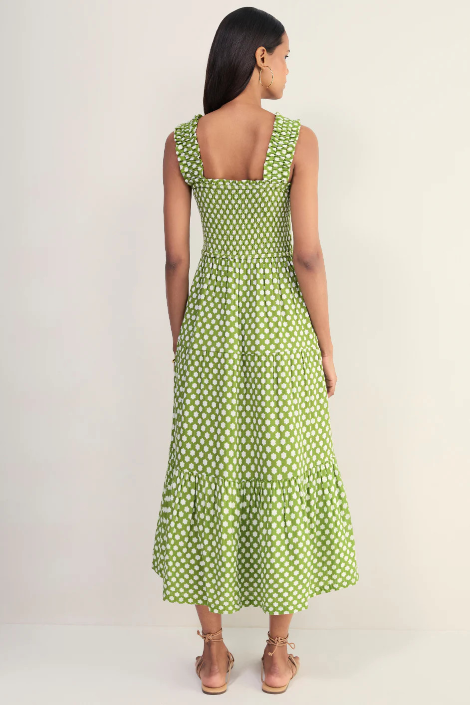 Bliss Dress - Fern Green Floral Stamp - Image 3