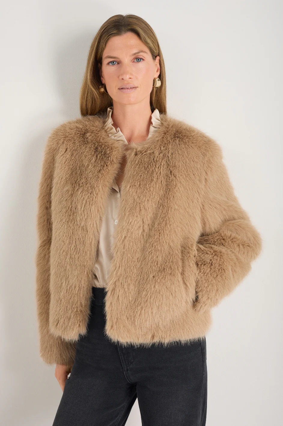 Cameron Faux Fur Jacket - Mink - Image 3