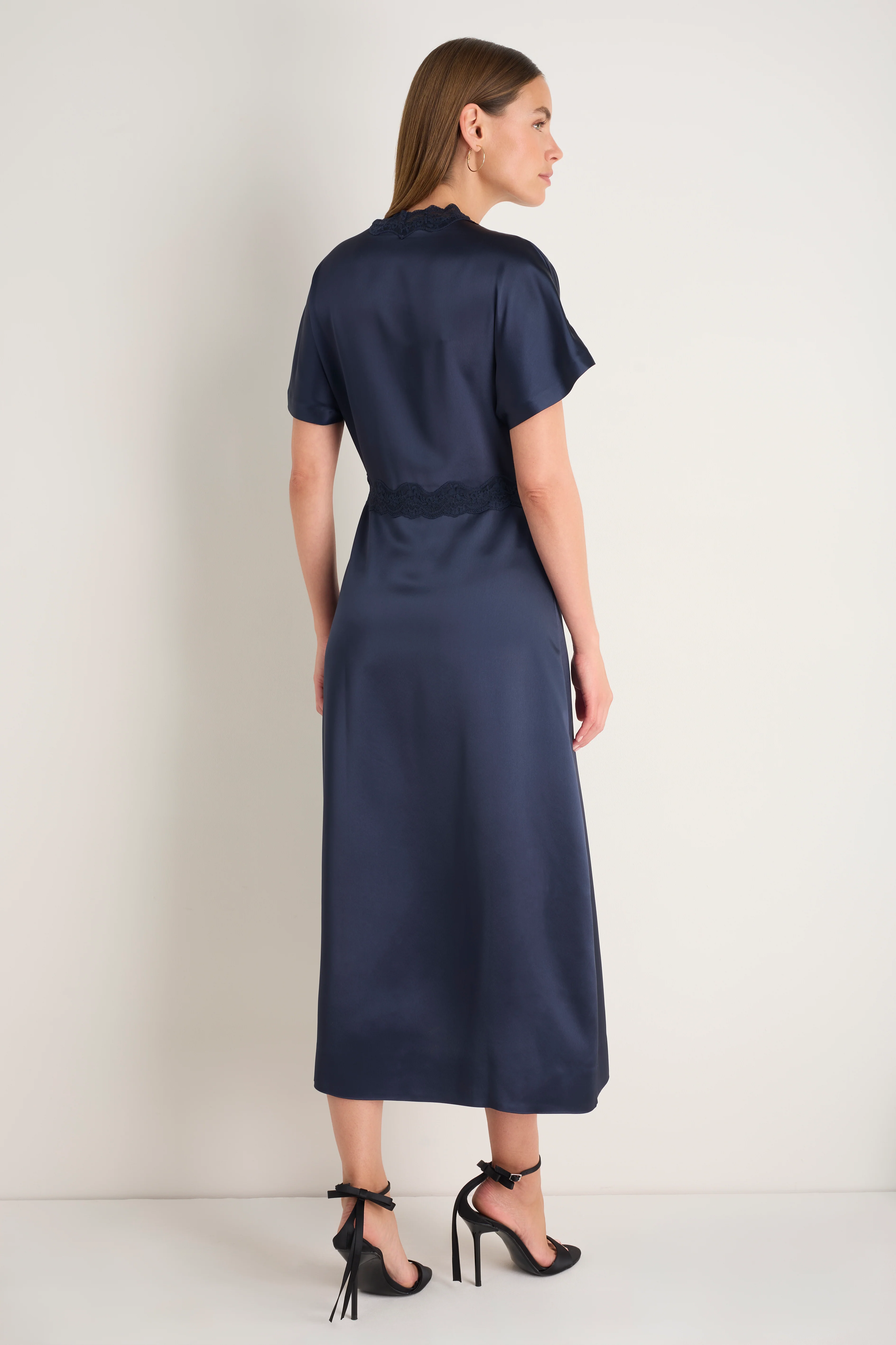 Casey Lace Trim Dress - Midnight - Image 3