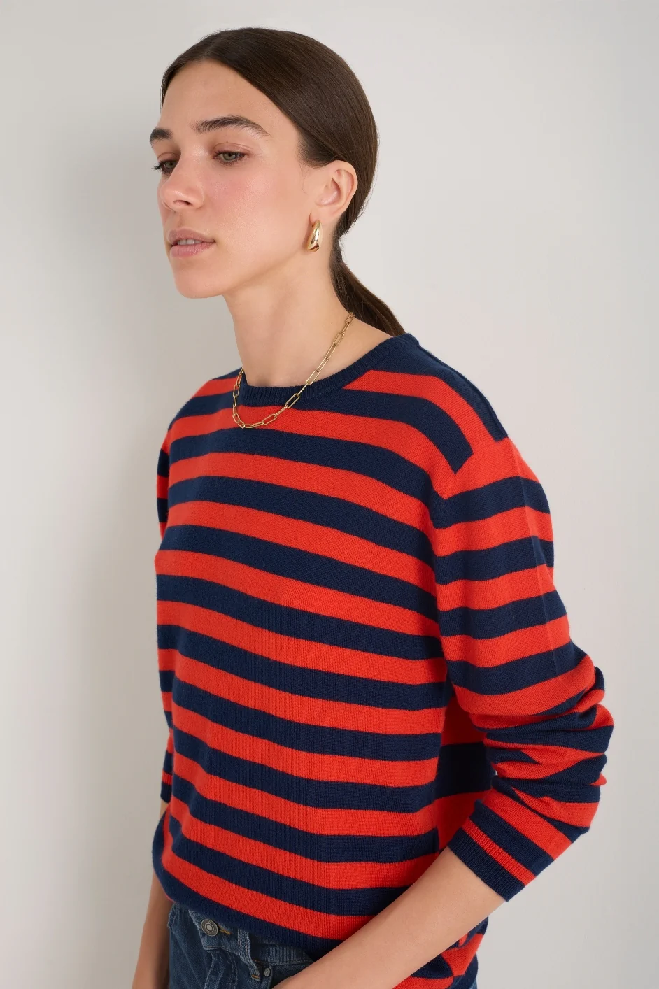 Cath x WYSE Brigitte Jumper - Tomato Red/Midnight Stripe - Image 6