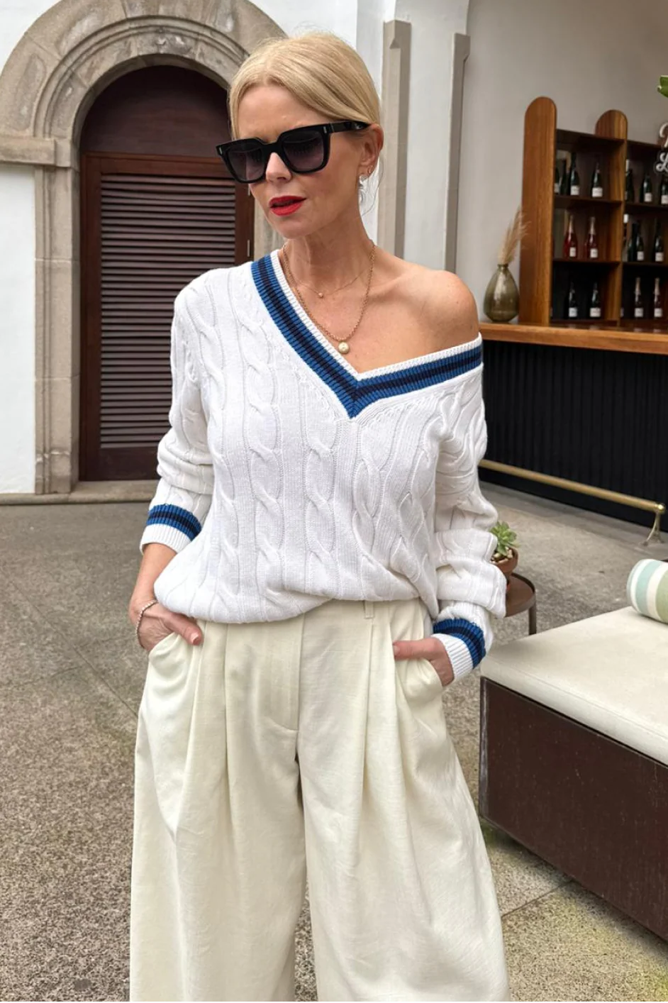 Cath x WYSE Cannes Knit Jumper - Ivory - Image 6