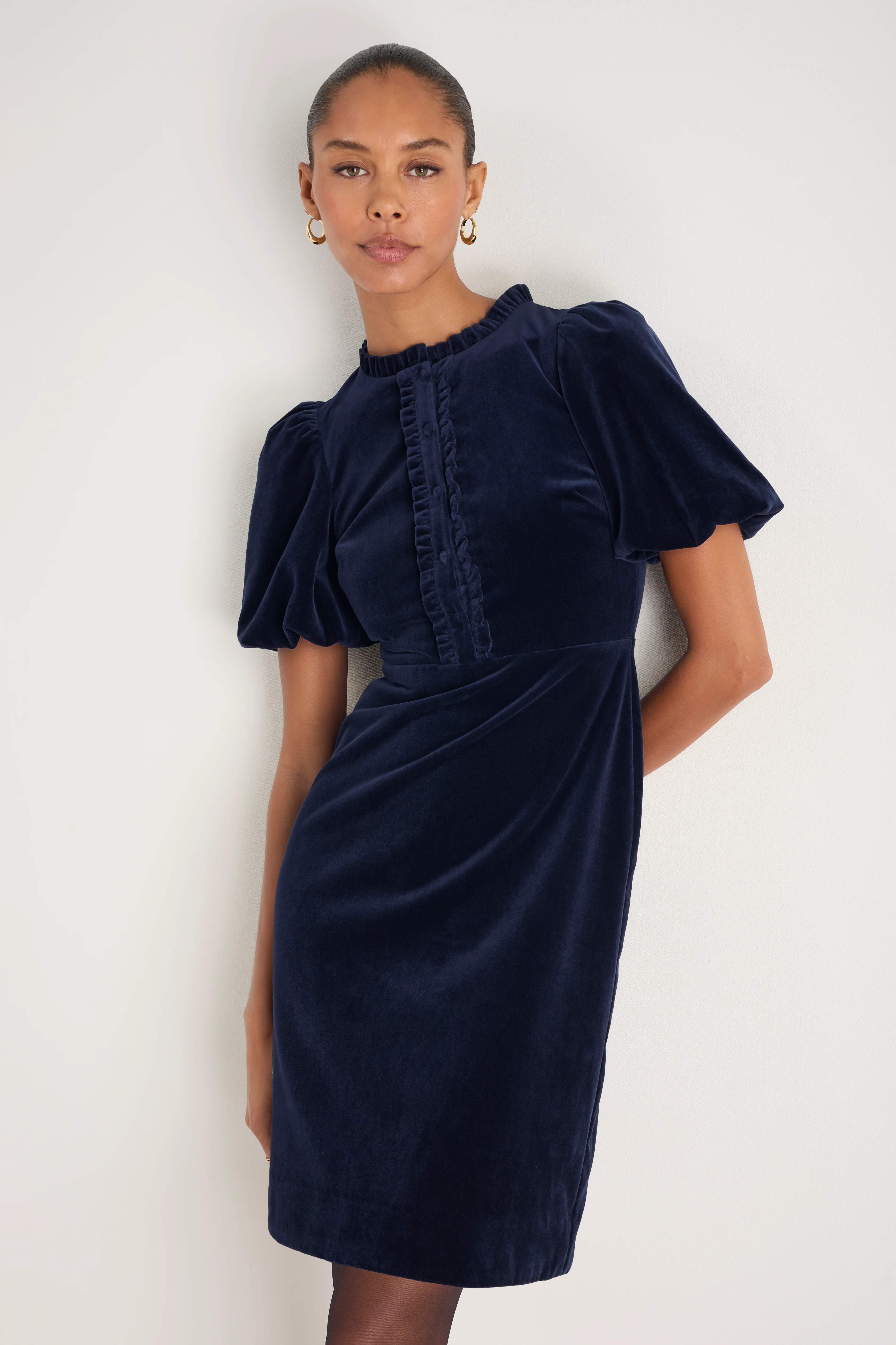 Cath x WYSE Diana Velvet Dress - Midnight - Image 3