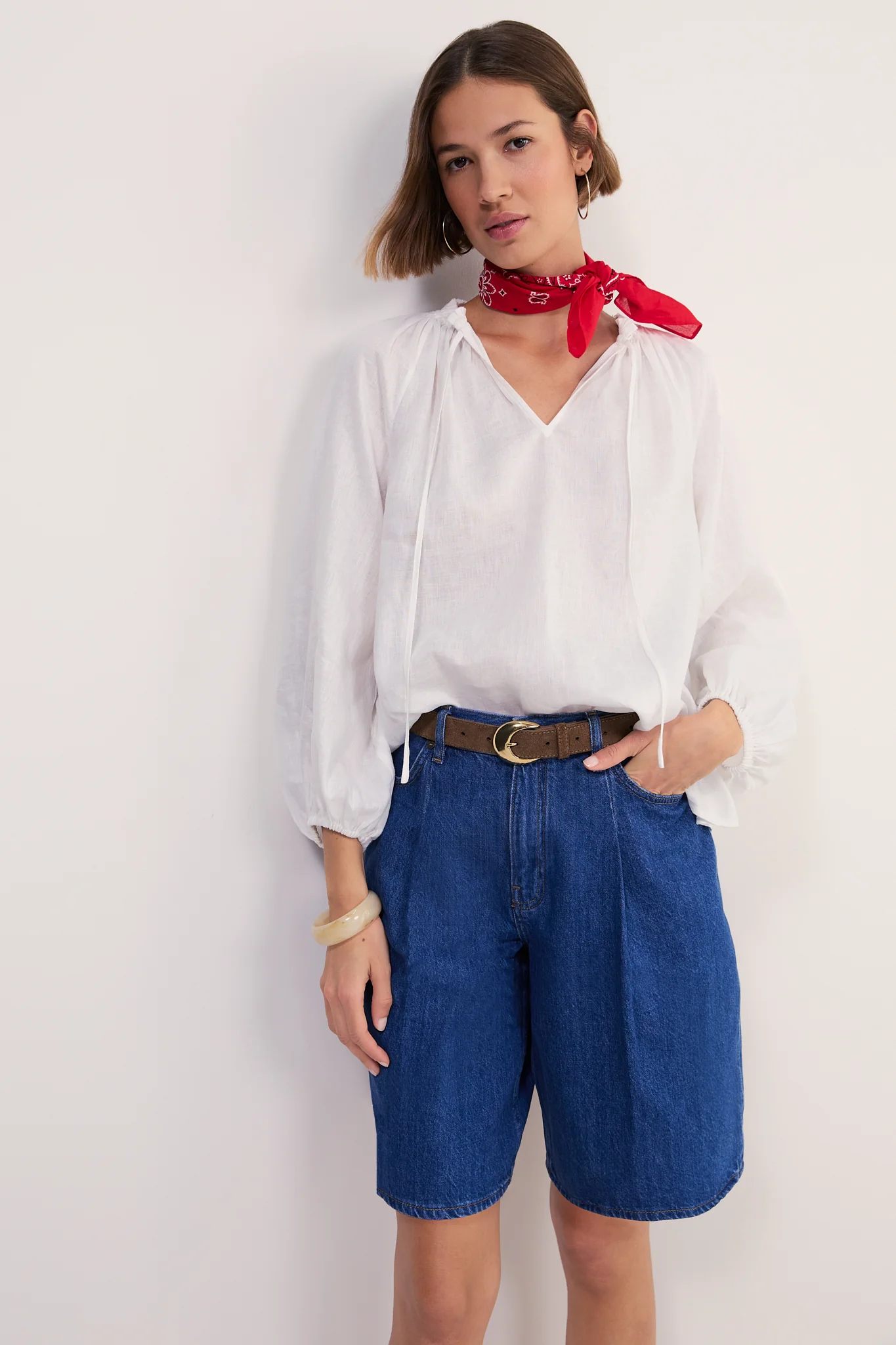 Cath x WYSE Etoile Blouse - White - Image 4