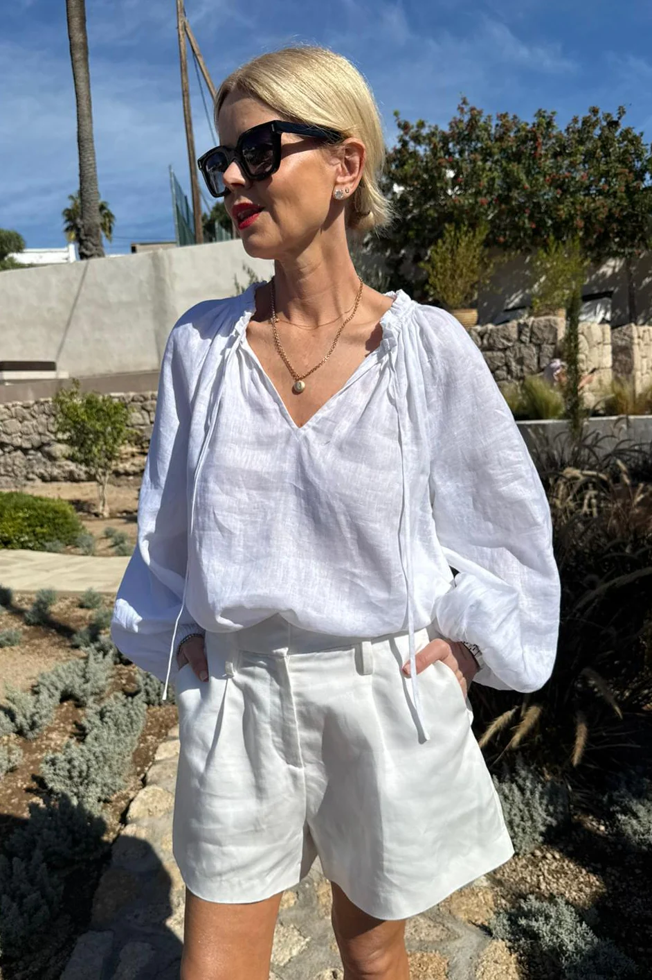 Cath x WYSE Etoile Blouse - White - Image 7