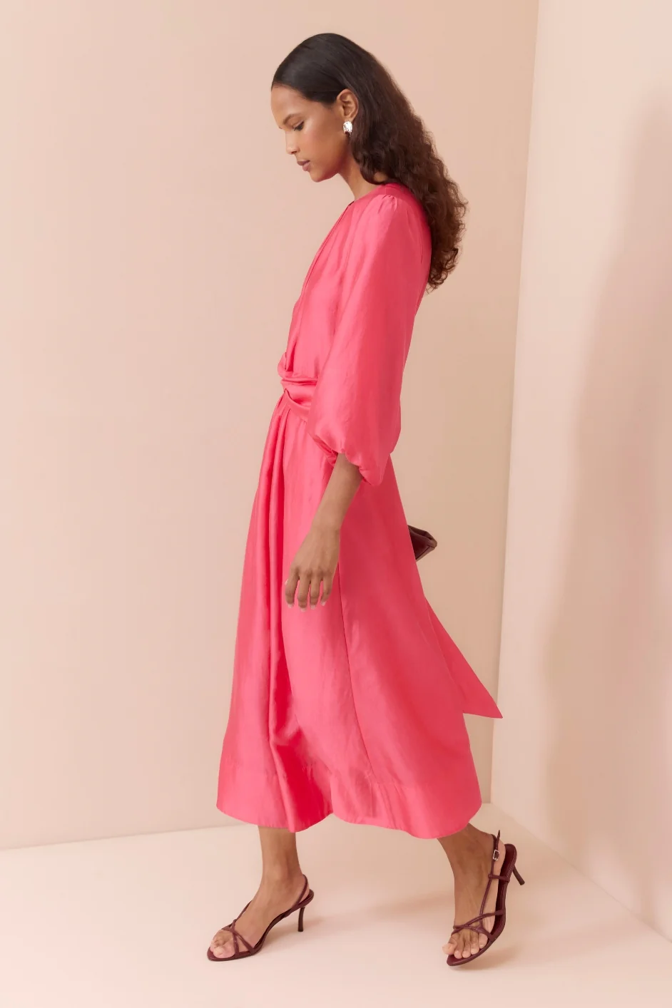 Cath x WYSE Lauren Dress - Raspberry Pink - Image 4