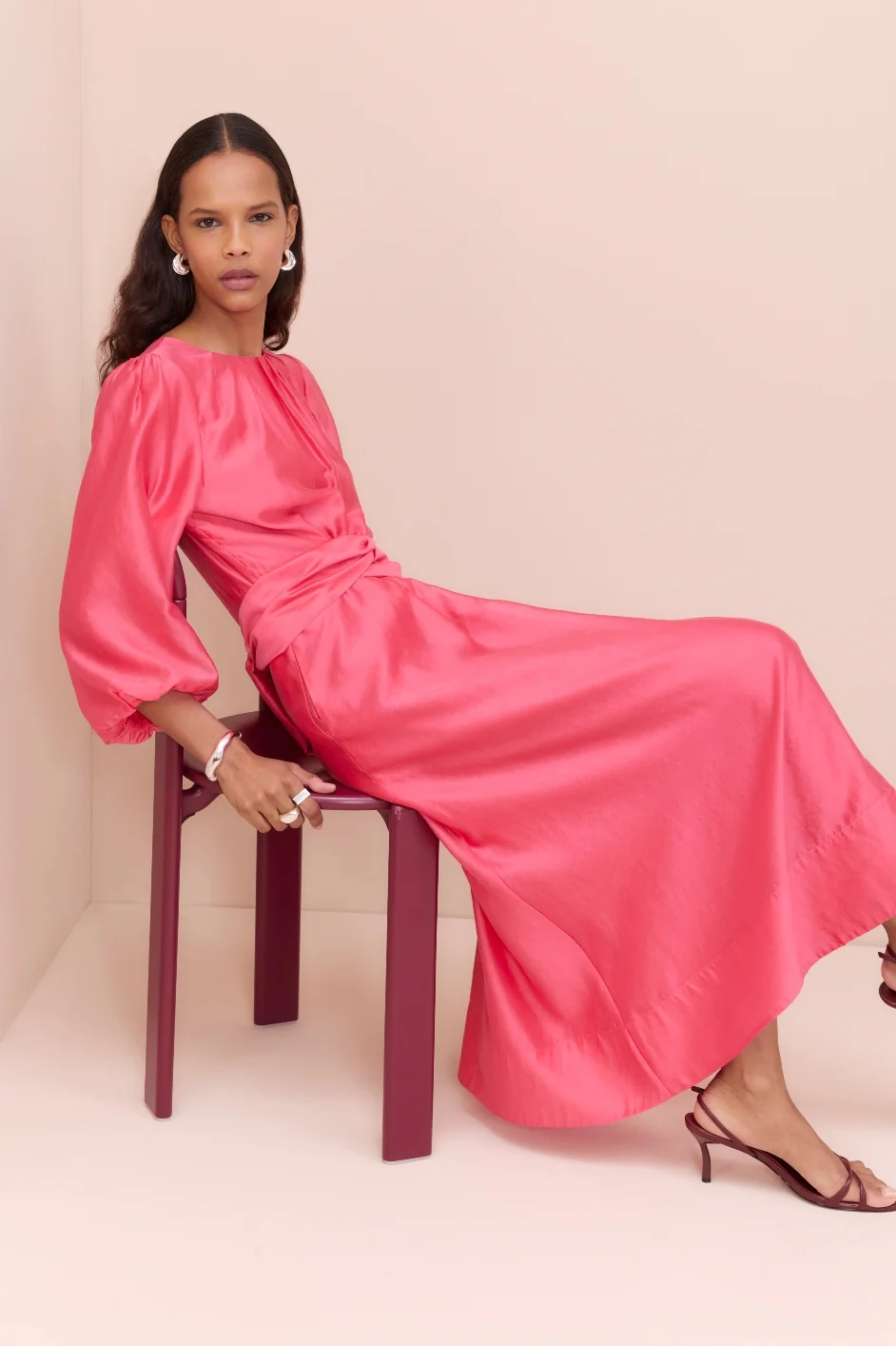 Cath x WYSE Lauren Dress - Raspberry Pink - Image 5