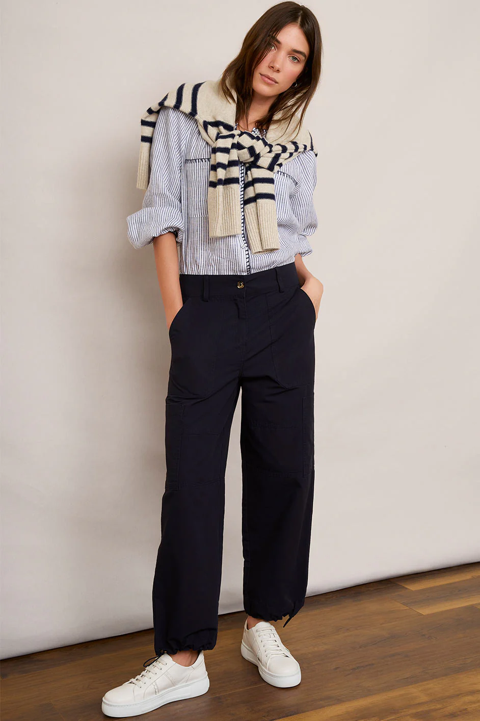 Clara Cargo Trouser - Midnight - Image 2
