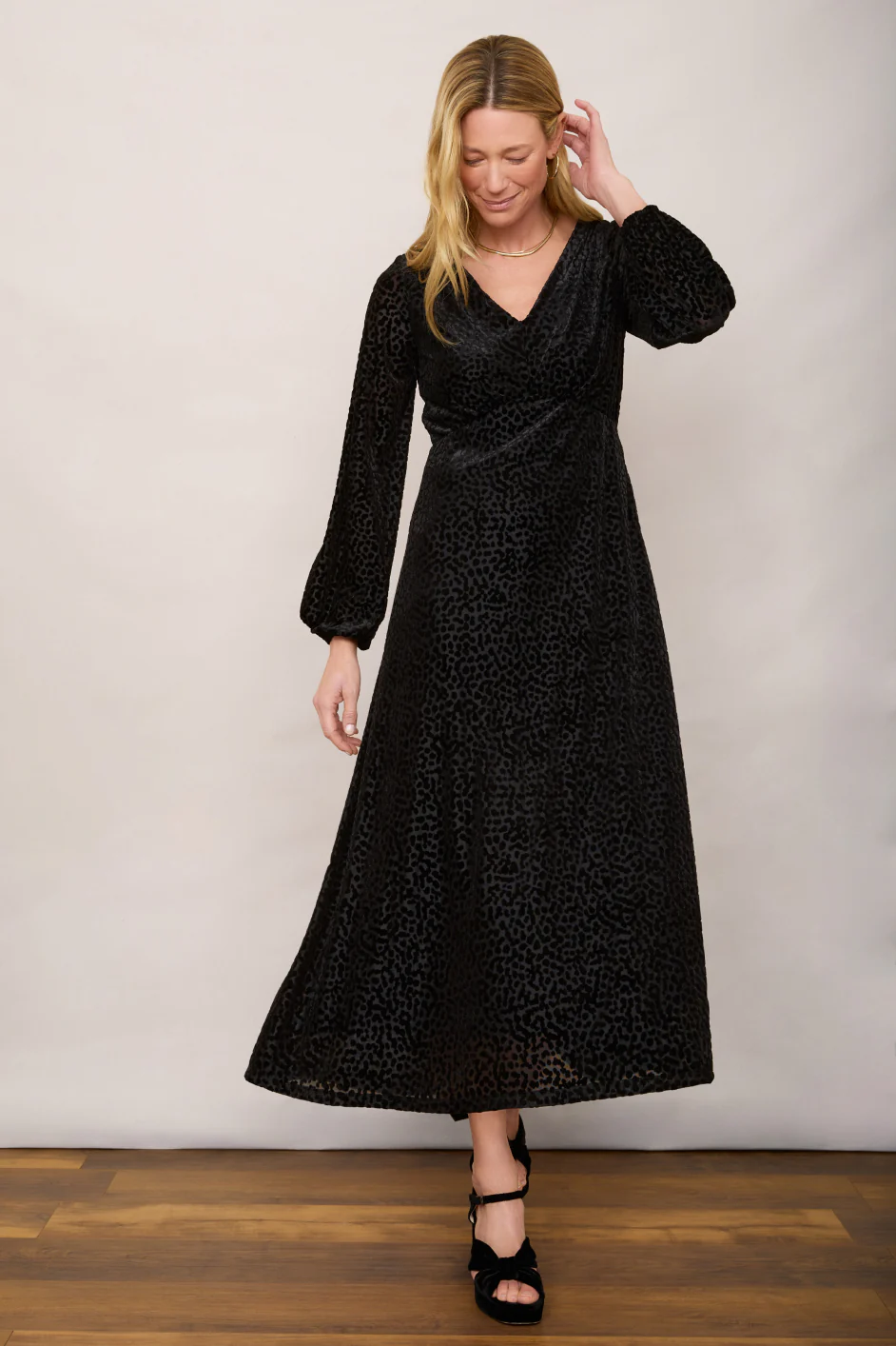 Claudia Devore Dress - Black - Image 2