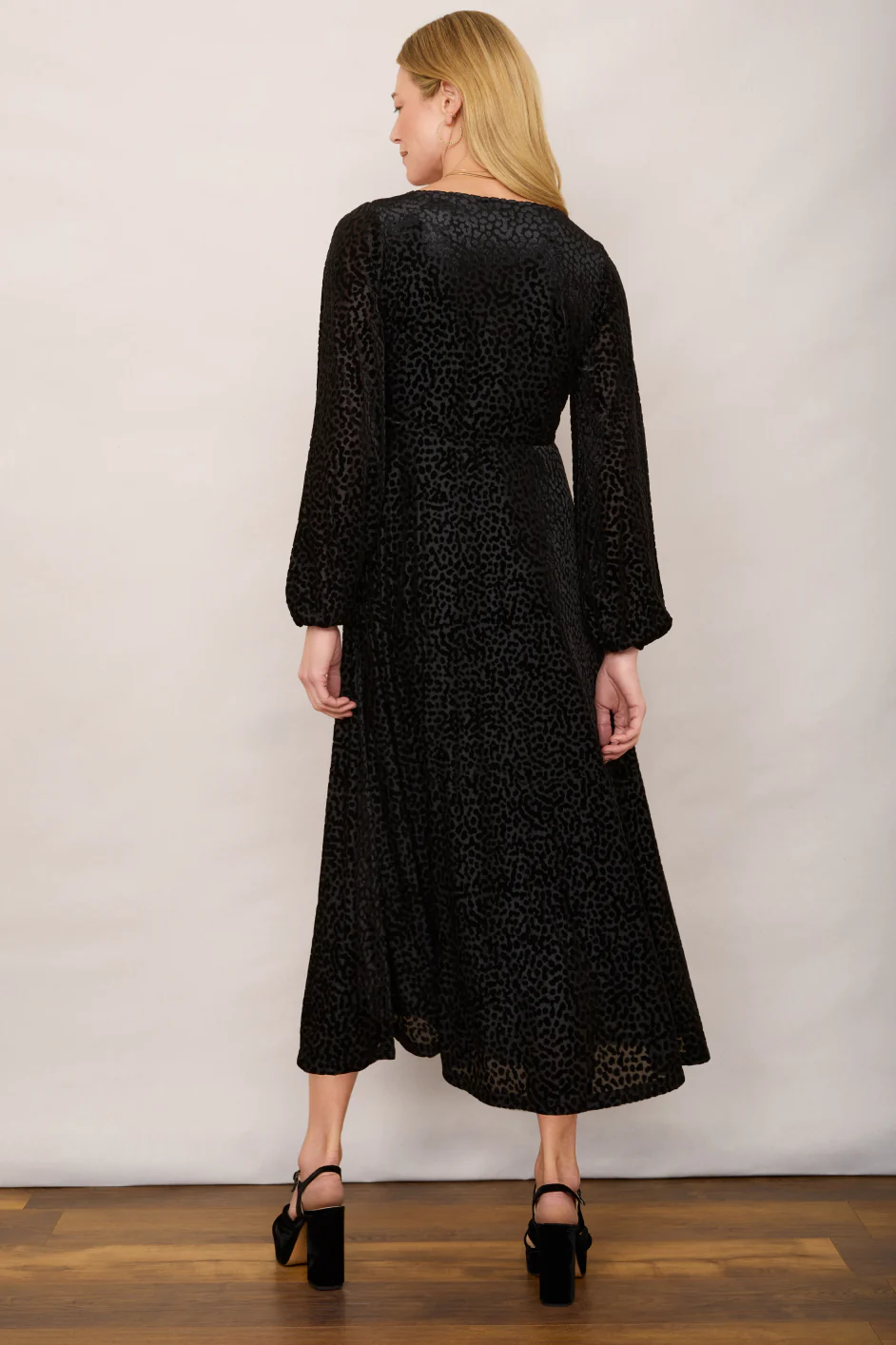 Claudia Devore Dress - Black - Image 3