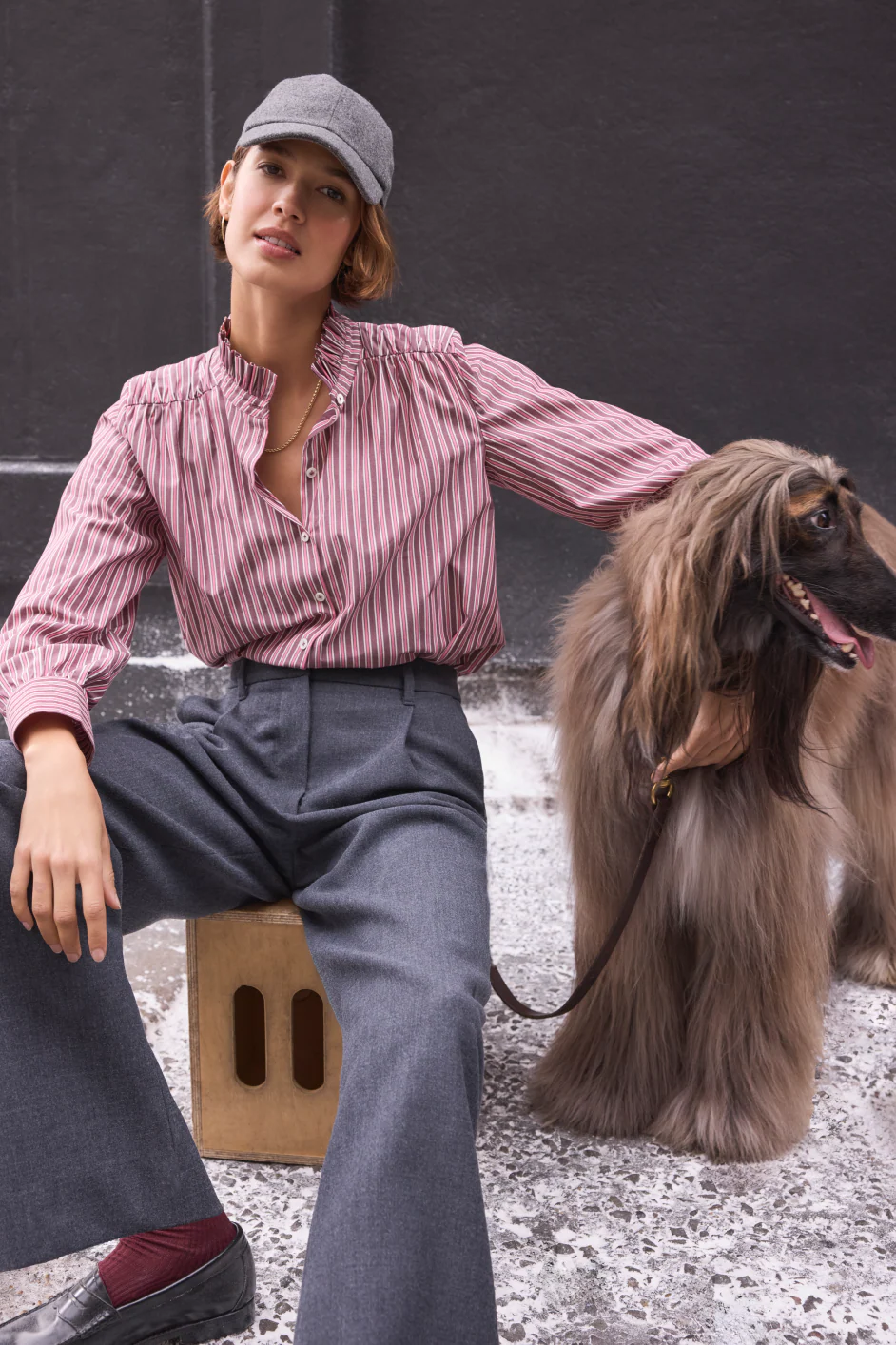Clemmy Classic Shirt - Deep Fig/Raspberry Pink Stripe - Image 5