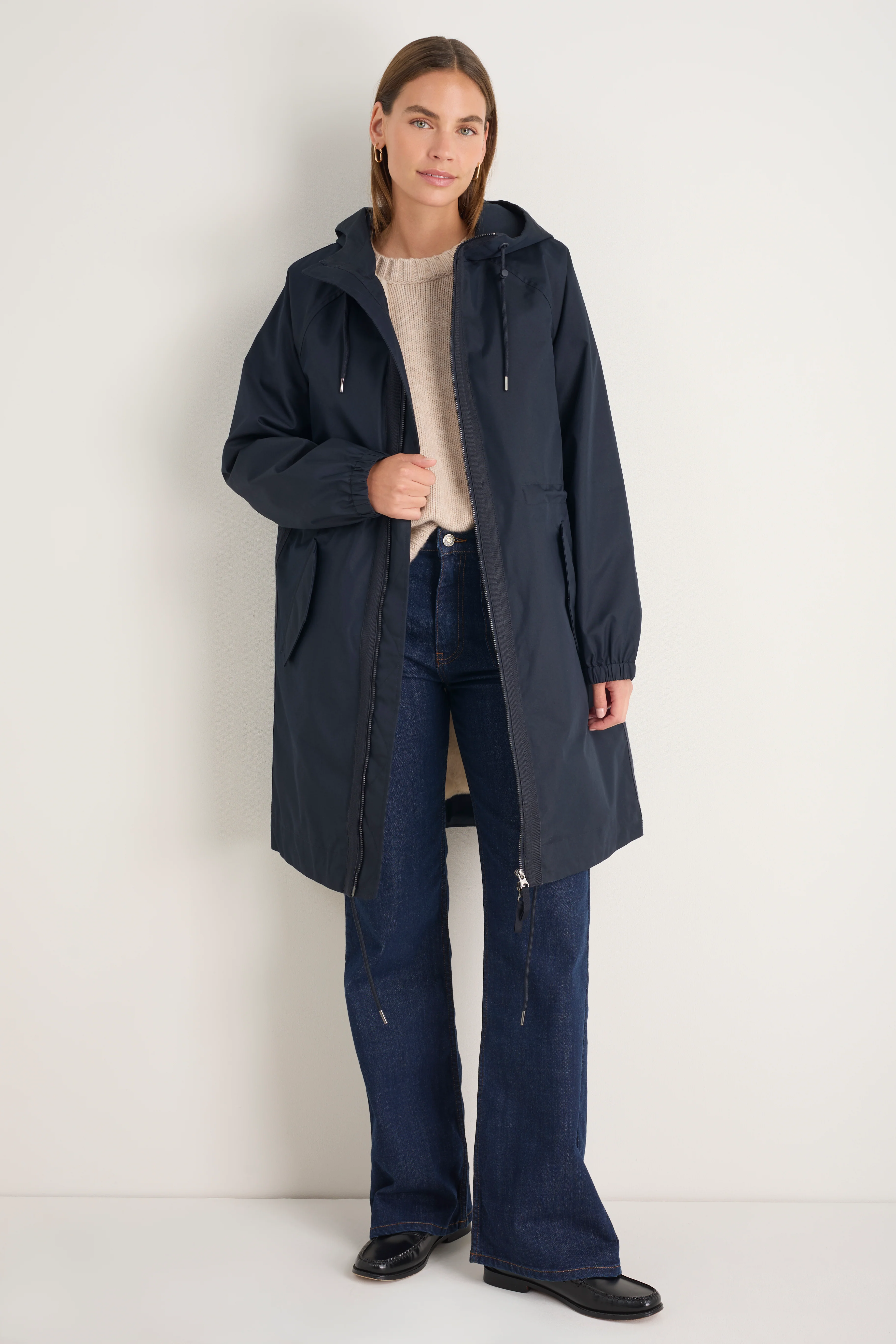 Colette Waterproof 3-In-1 Long Lined Raincoat - Midnight - Image 7
