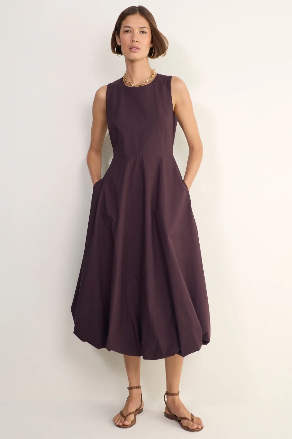 Collette Puffball Dress - Chocolate