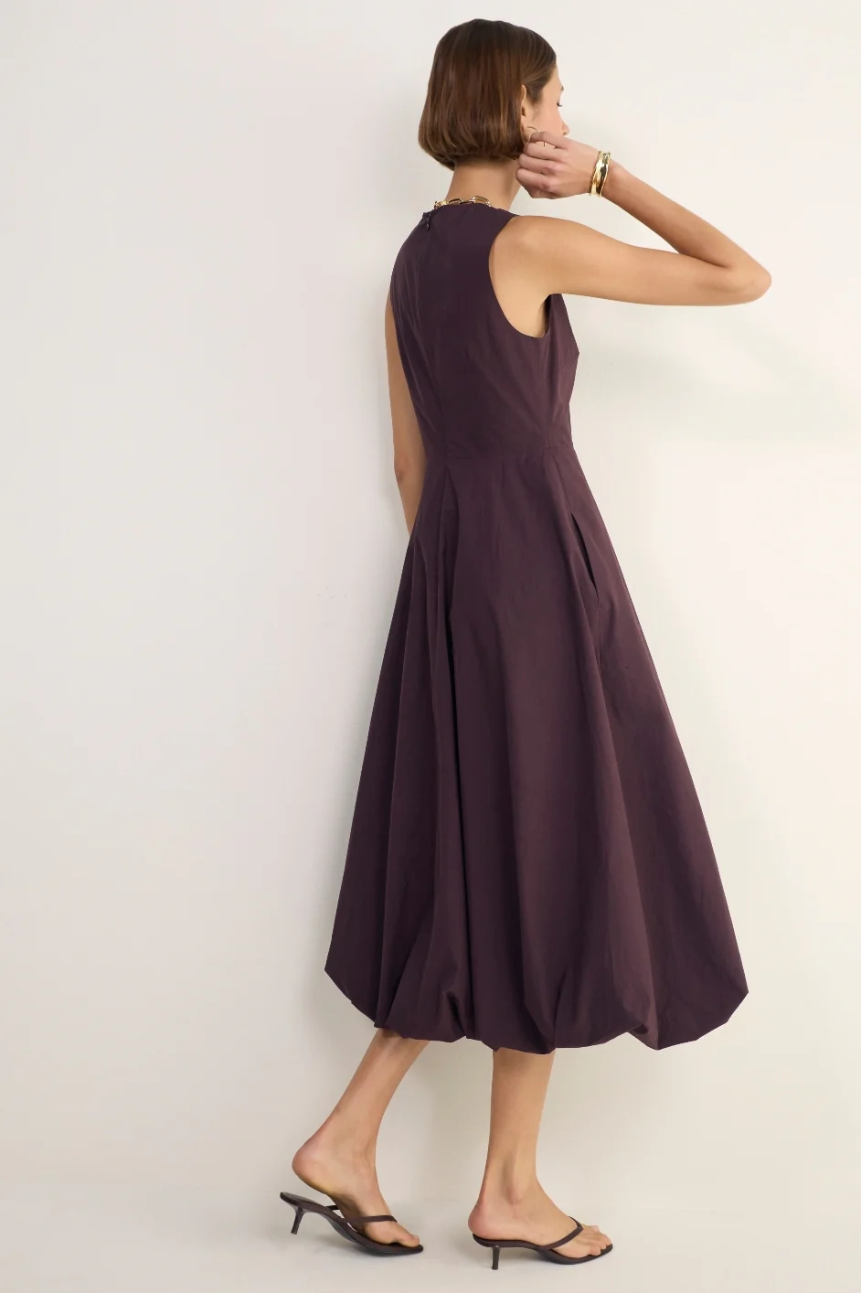 Collette Puffball Dress - Chocolate - Image 3