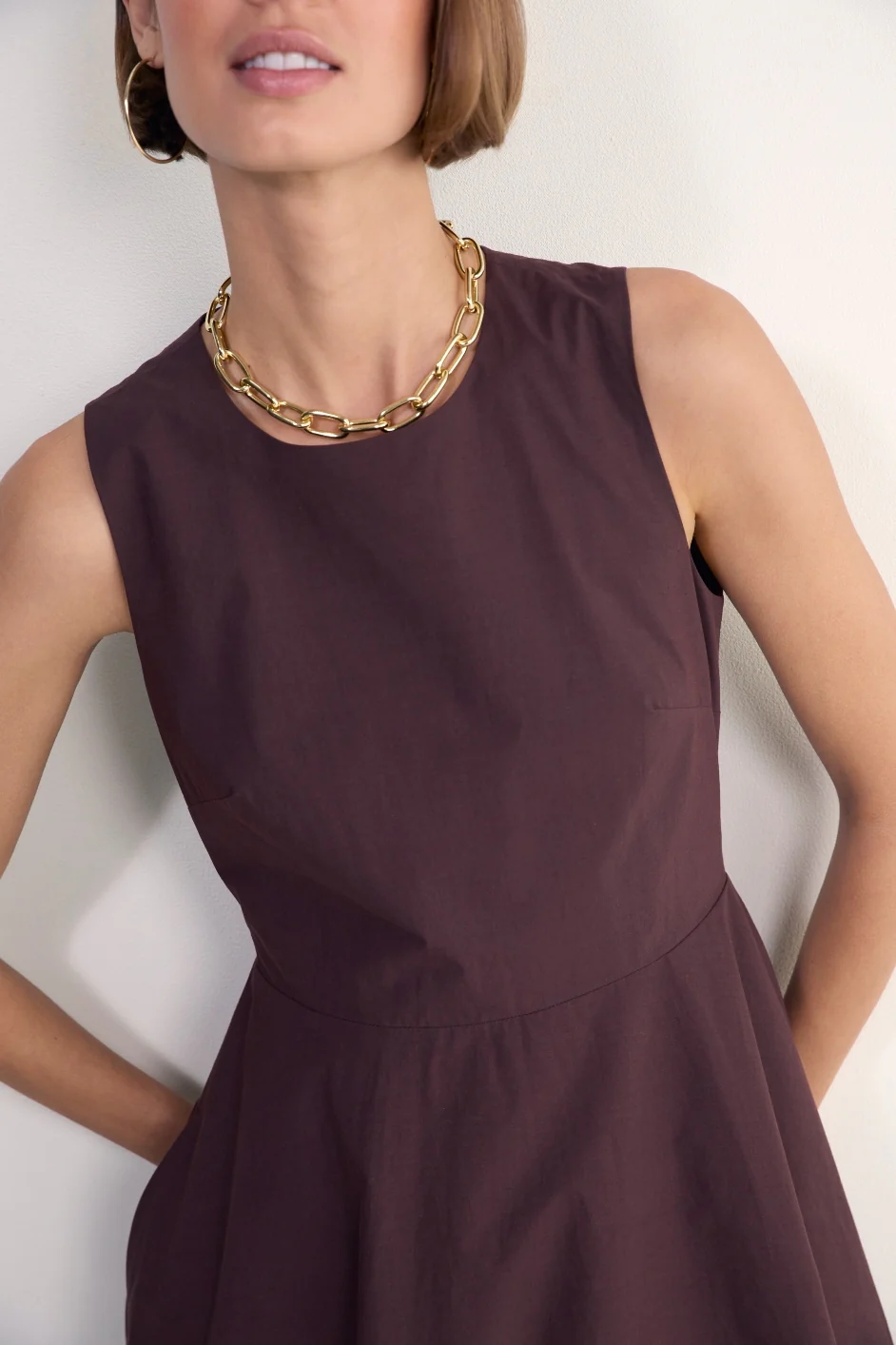 Collette Puffball Dress - Chocolate - Image 4