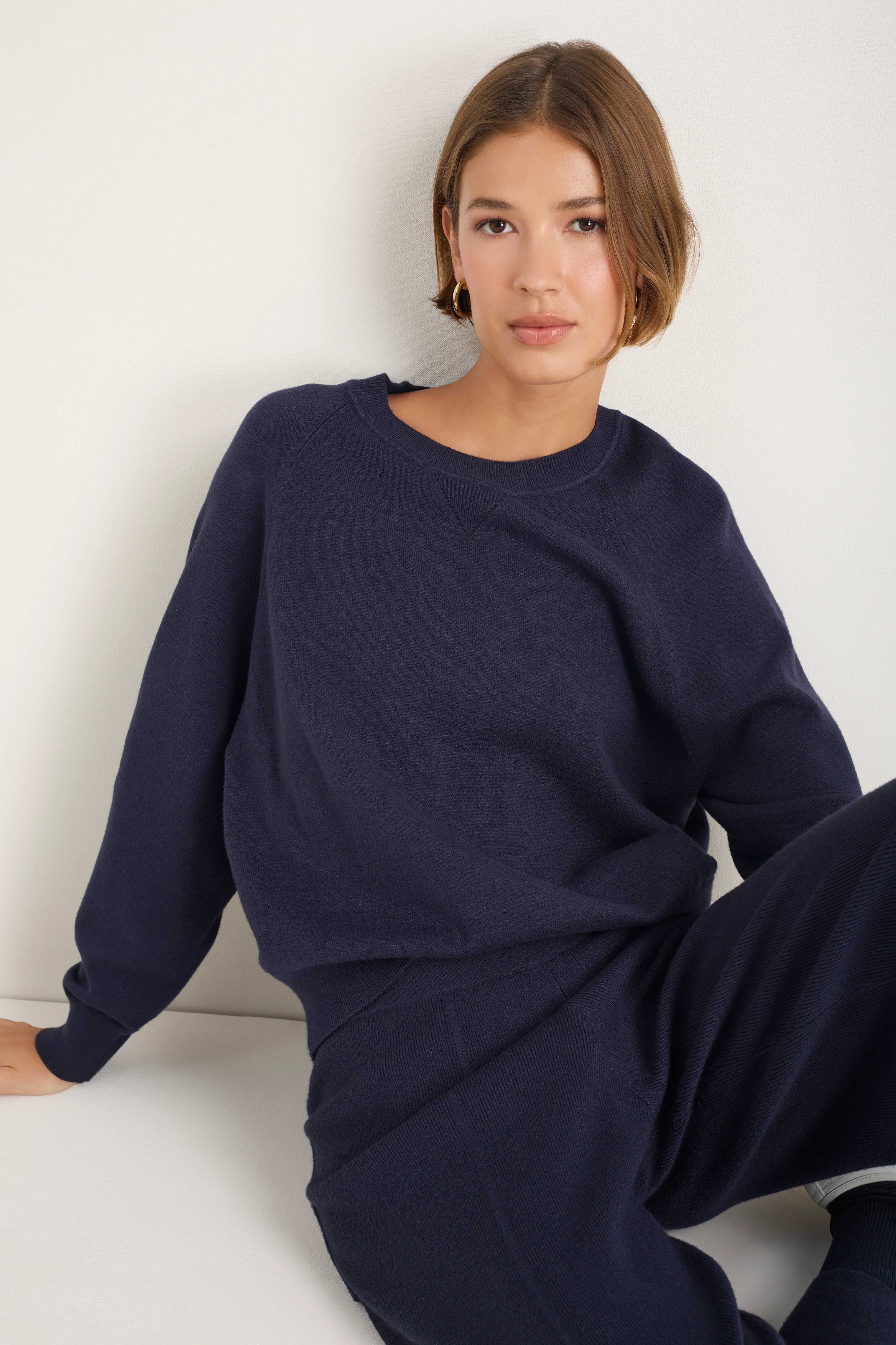 Daphne Knitted Travel Sweat - Midnight - Image 2