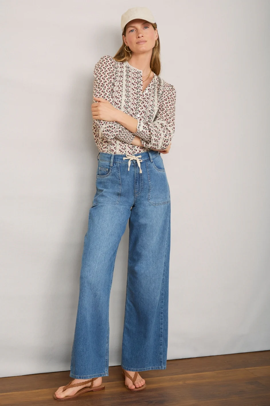 Daphne Printed Blouse - Ivory Woodblock - Image 4