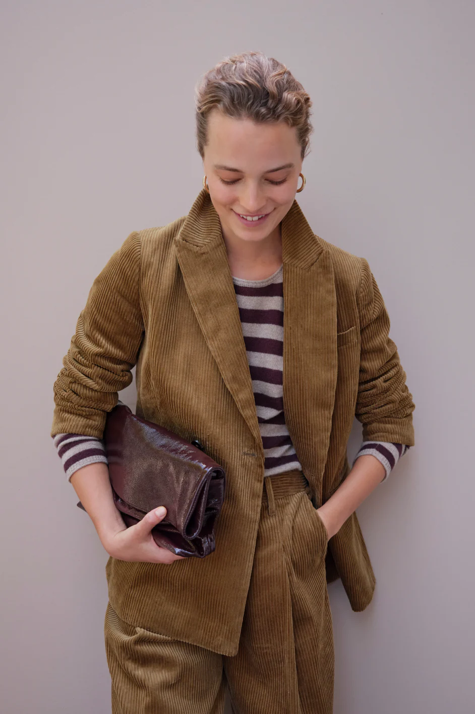 DB X Wyse Cord Blazer - Dark Chartreuse - Image 3