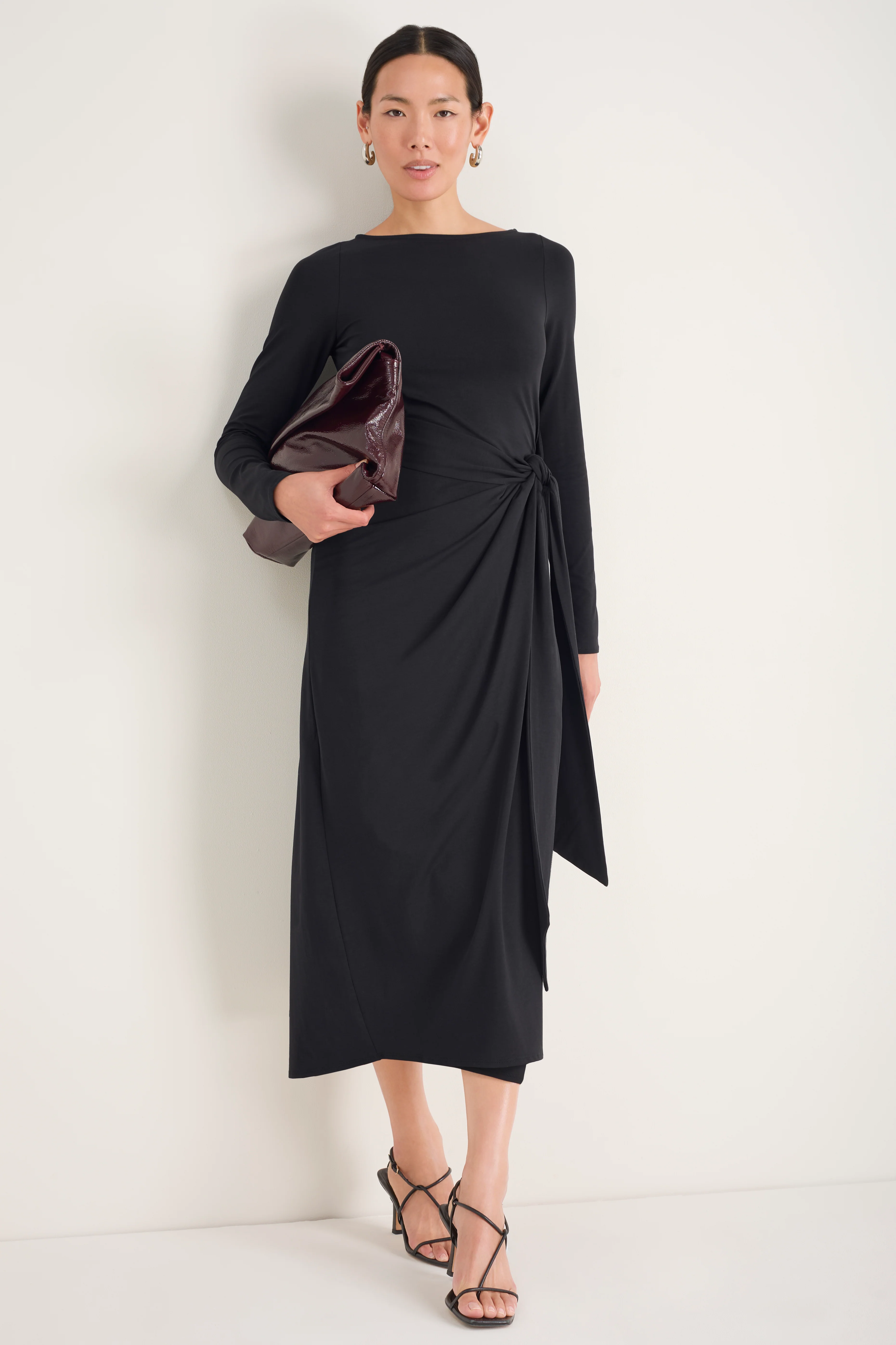 DB x WYSE Wrap Dress - Black - Image 6