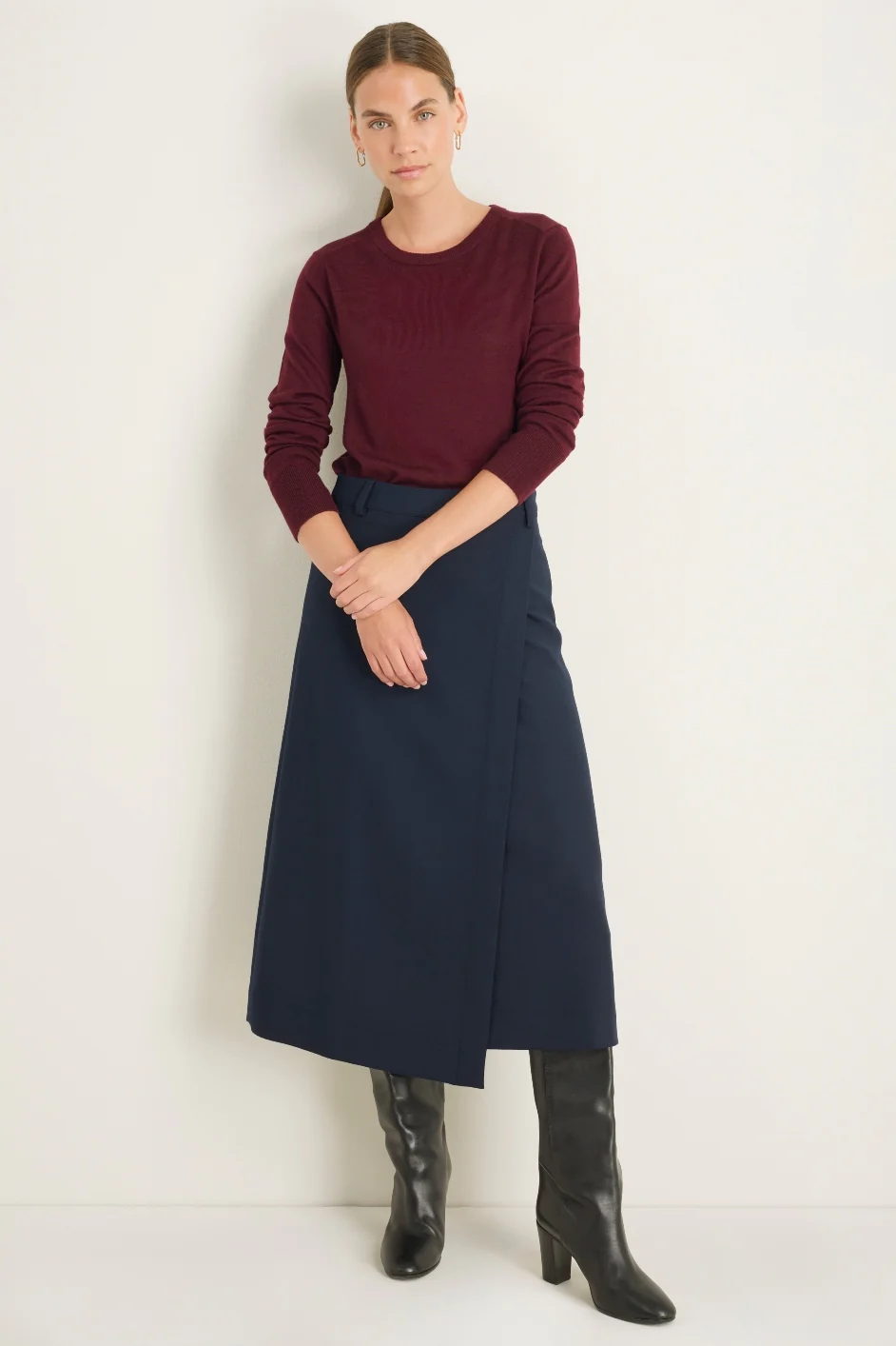 DB x WYSE Wrap Skirt - Midnight