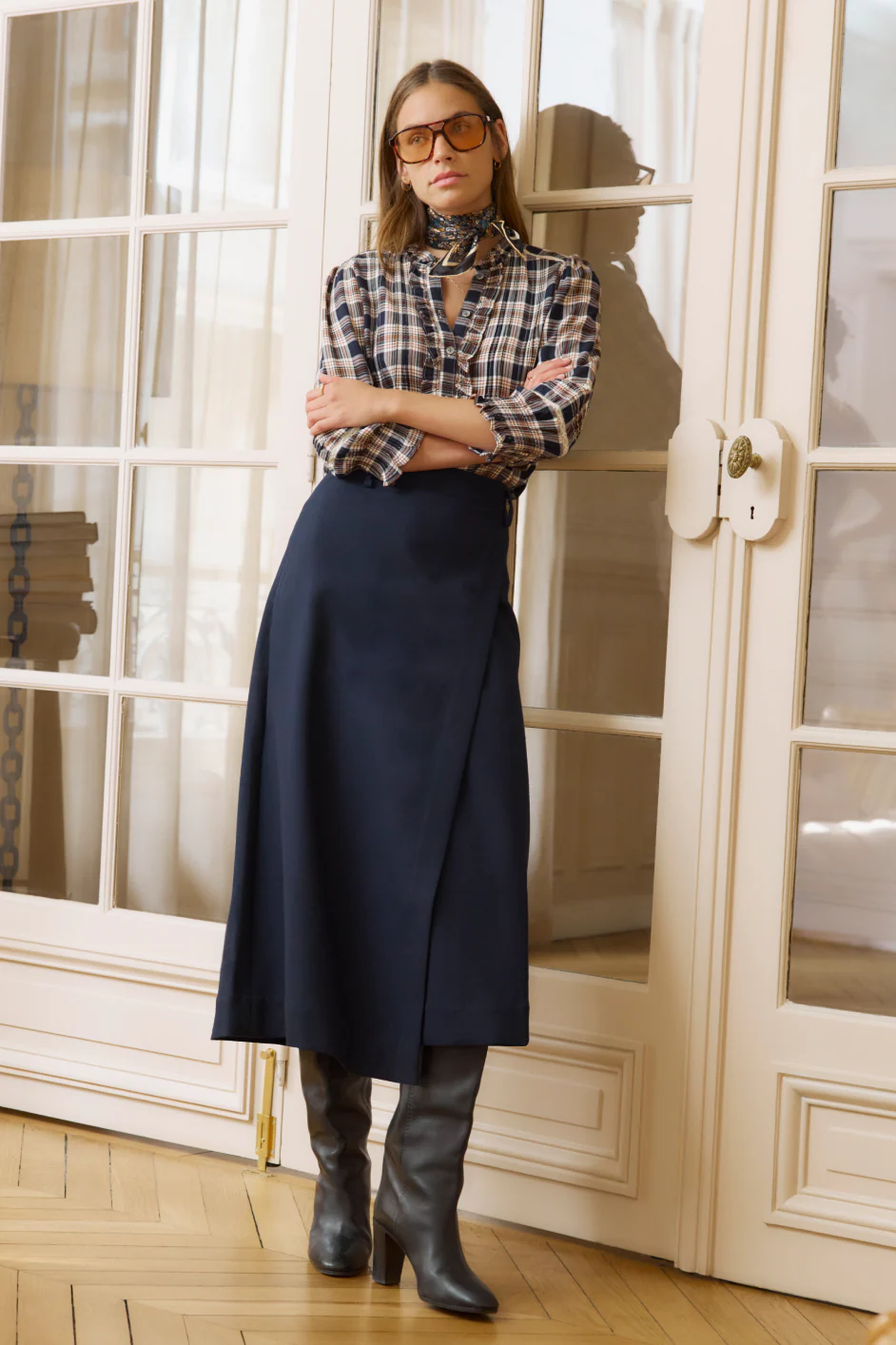 DB x WYSE Wrap Skirt - Midnight - Image 2