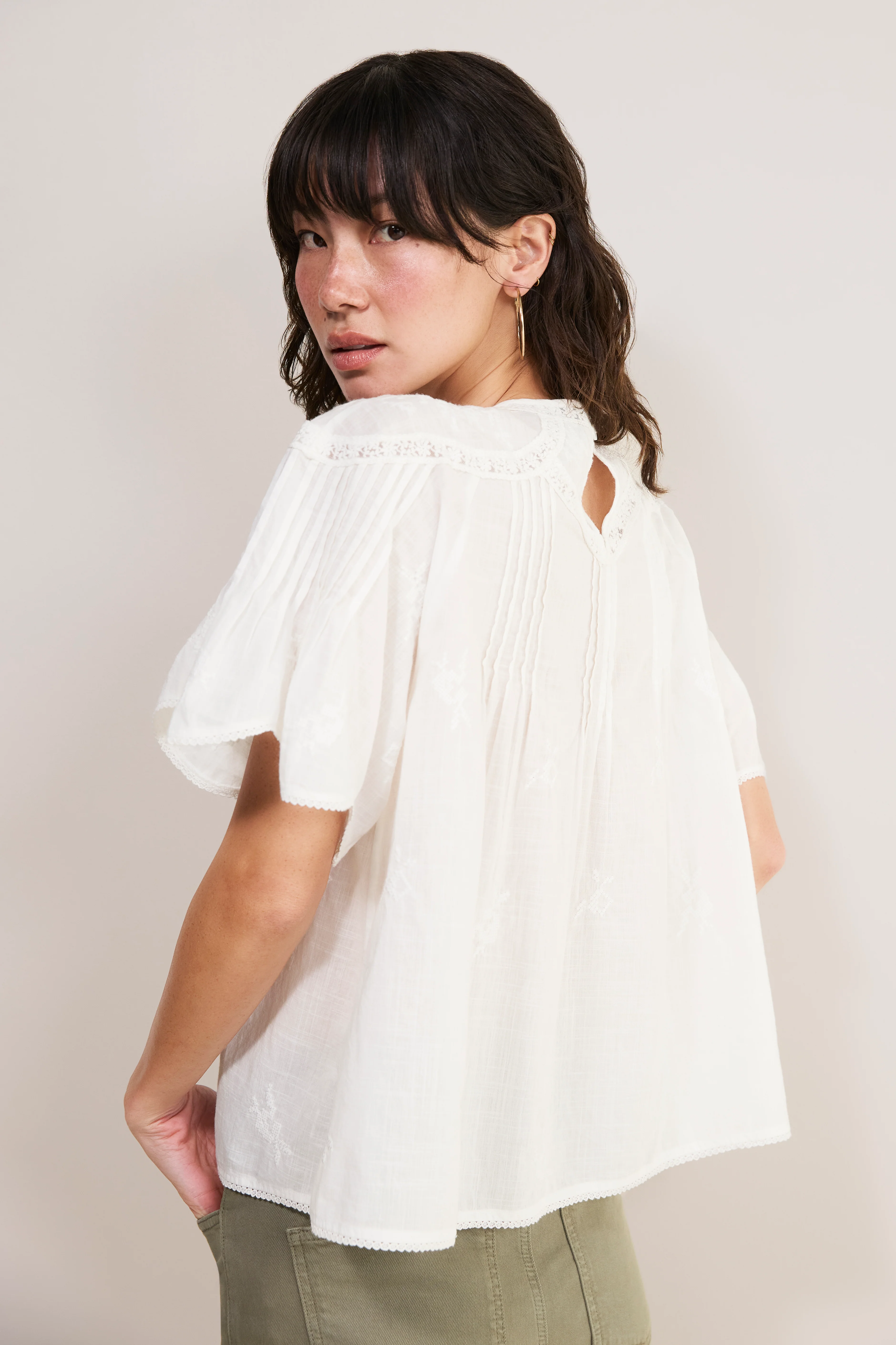 Dominique Top - White Embroidered - Image 5