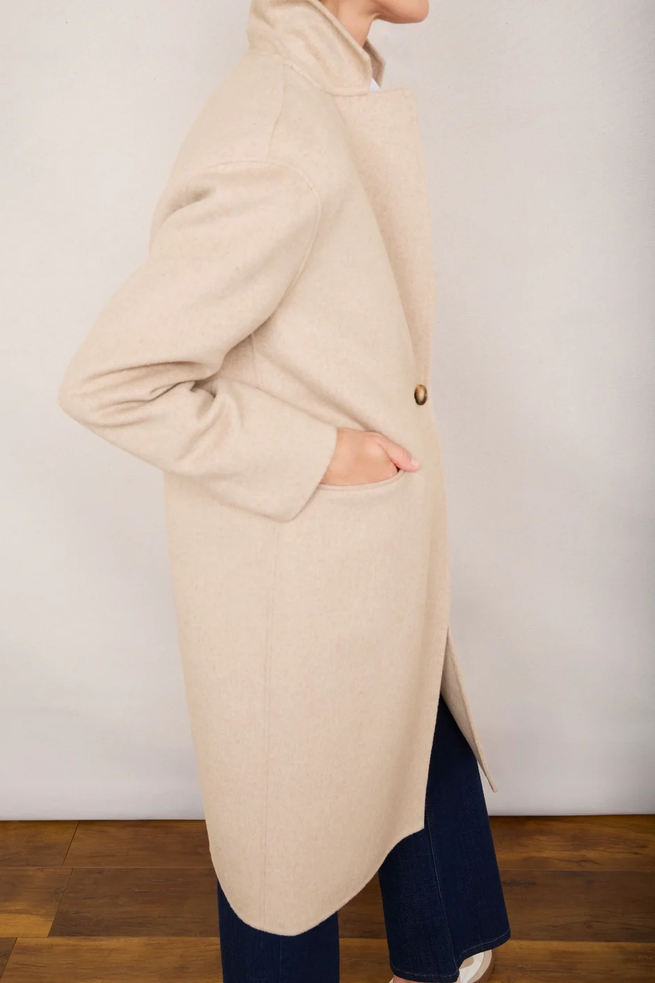 Dora Coat - Oat Melange - Image 5