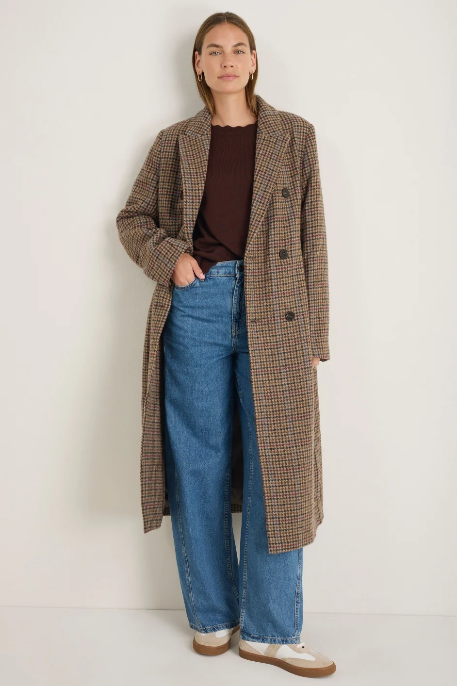 Dorothea Coat - Brown Check