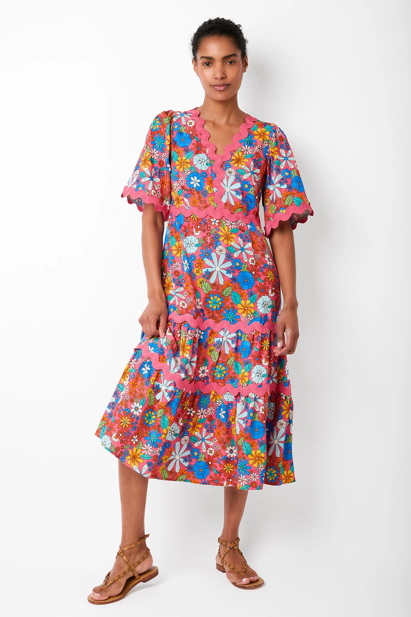 EF X Wyse Dana Ric Rac Dress - Multi - Image 3