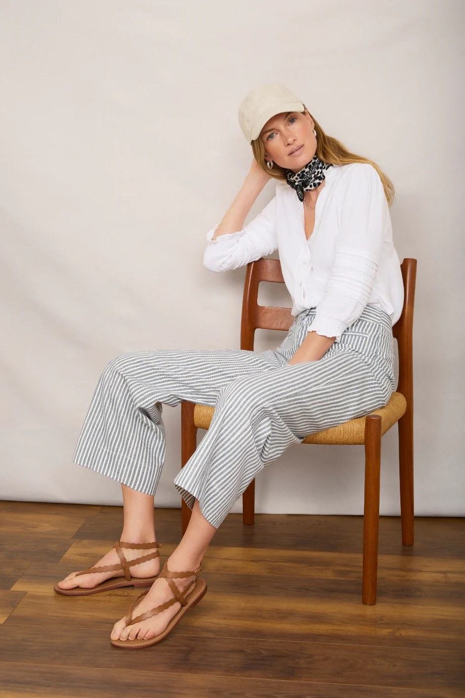 Eliana Trouser - Blue/Ivory Stripe - Image 5
