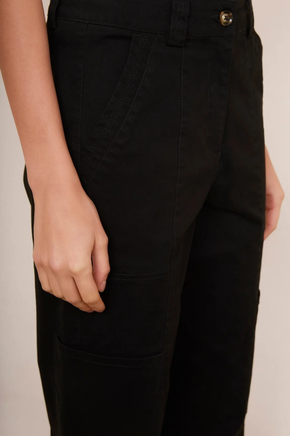 Ellena Cargo Trouser - Black - Image 7