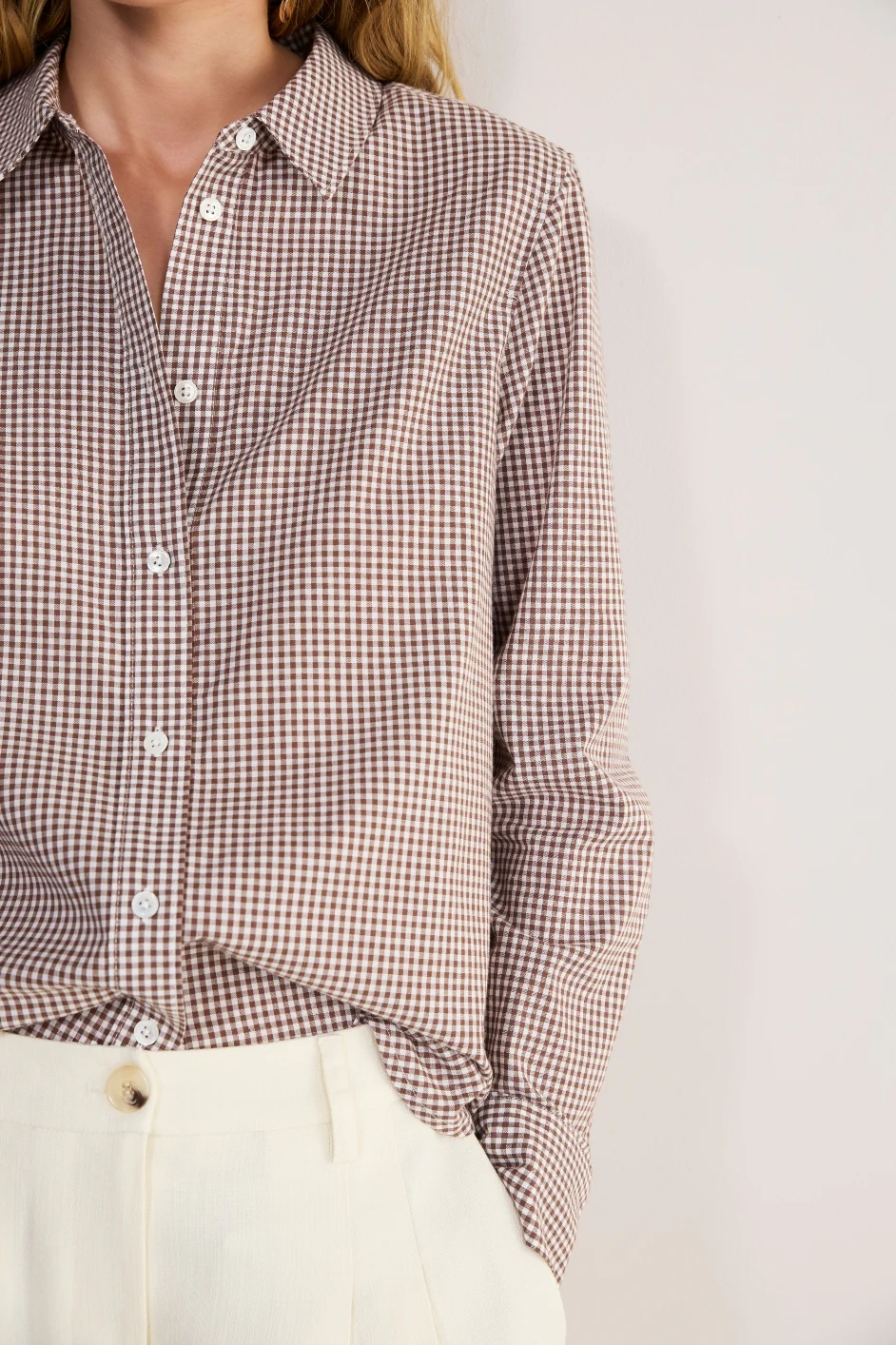 Elma Shirt - Cocoa Gingham - Image 2