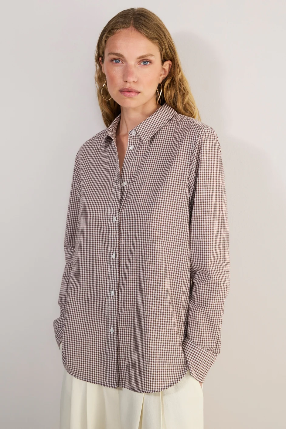 Elma Shirt - Cocoa Gingham - Image 3