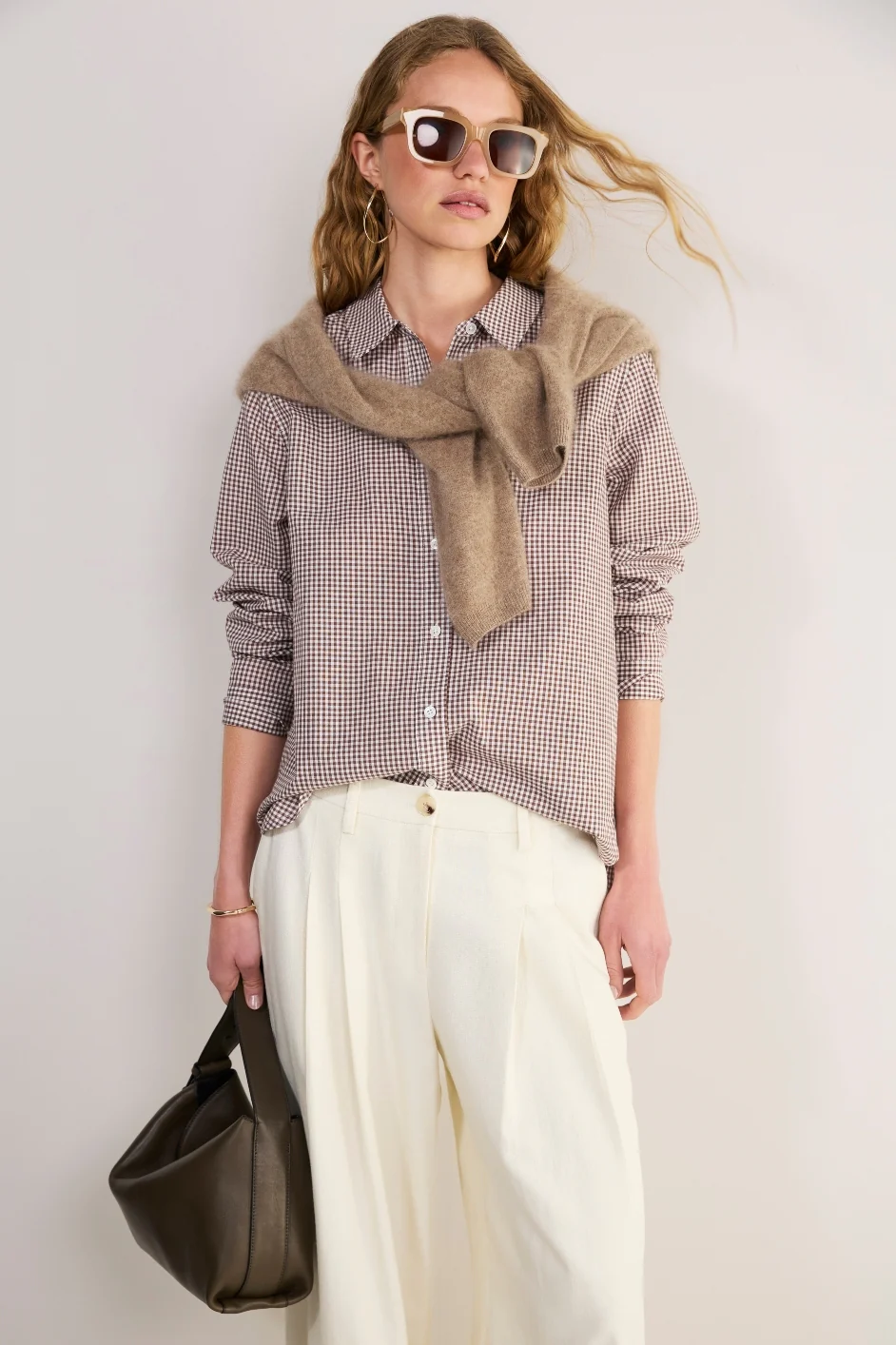 Elma Shirt - Cocoa Gingham - Image 6