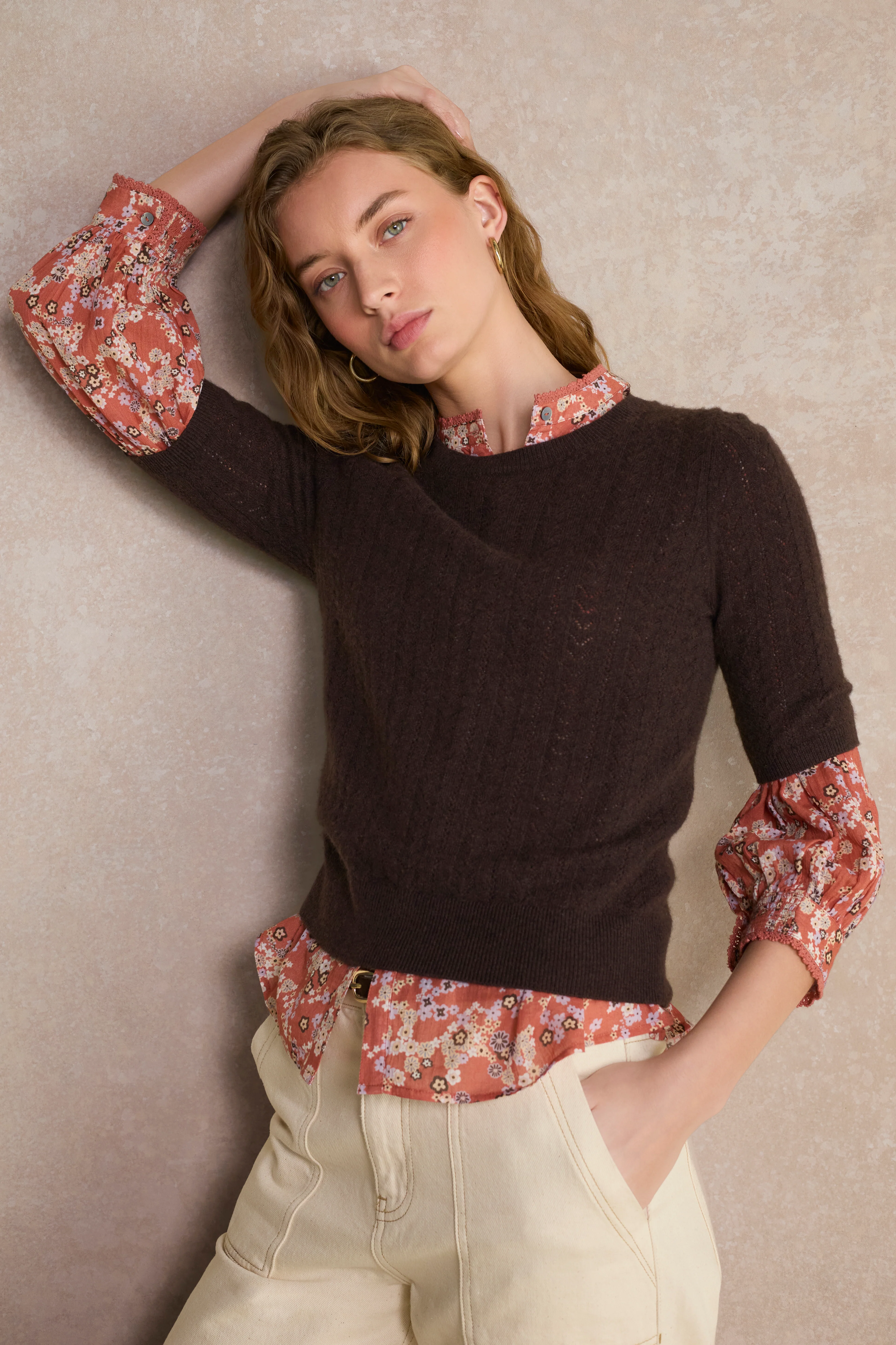 Elodie Knit Top - Cocoa - Image 4