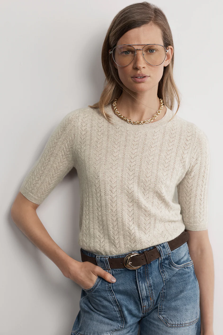 Elodie Knit Top - Parchment - Image 5