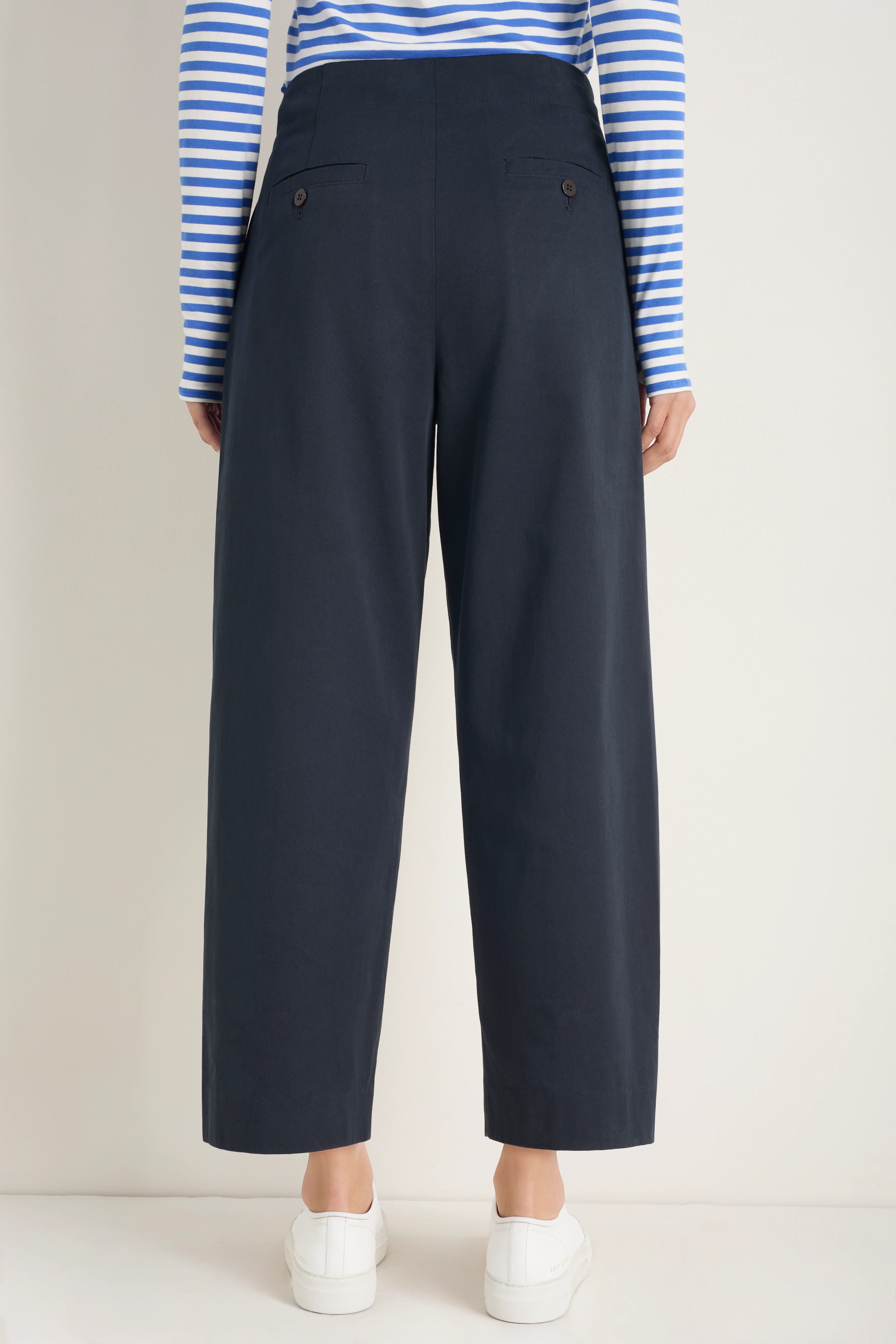 Etta Pleat Front Tapered Trouser - Deep Midnight - Image 6