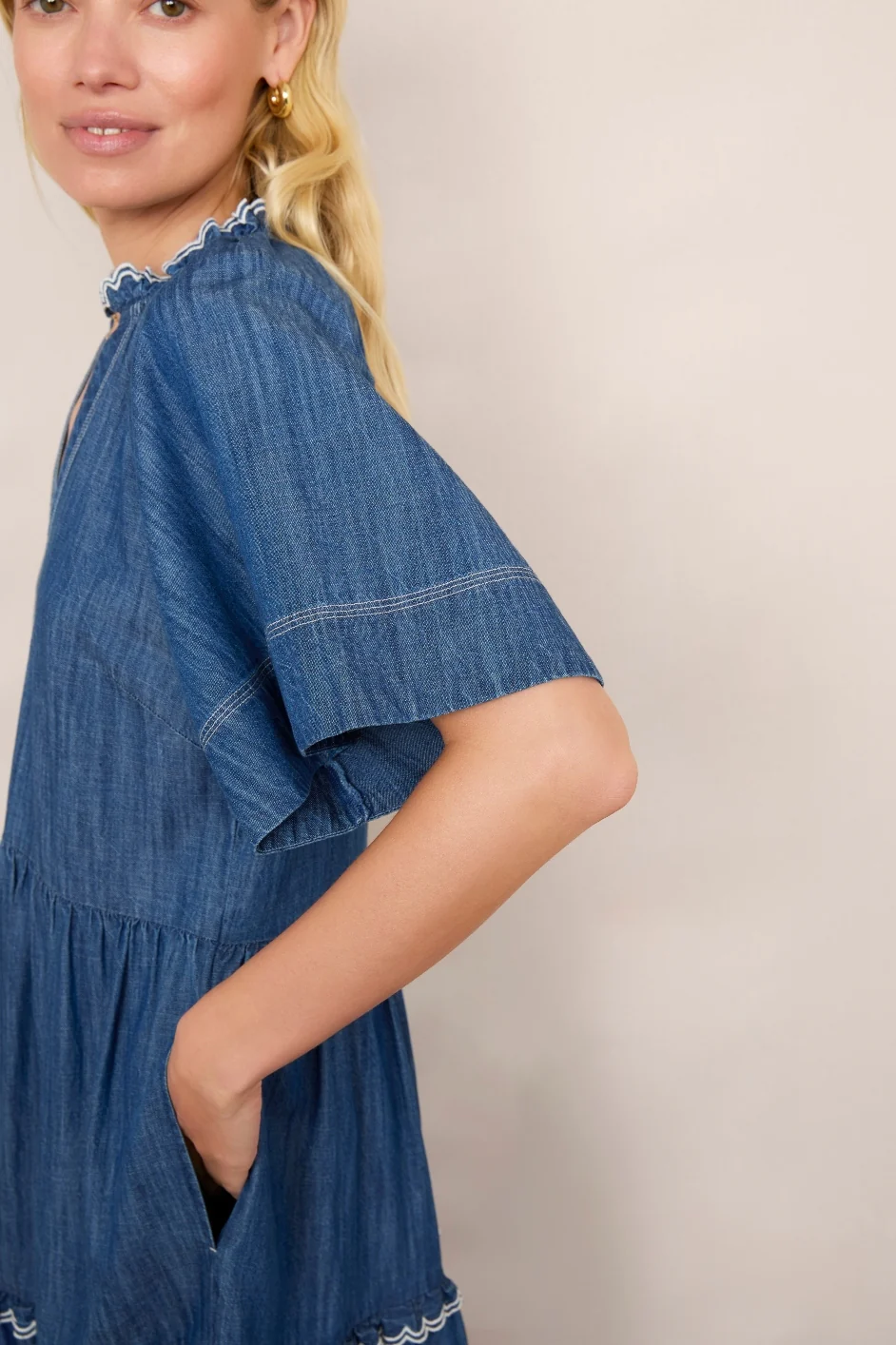 Felicity Dress - Denim - Image 4