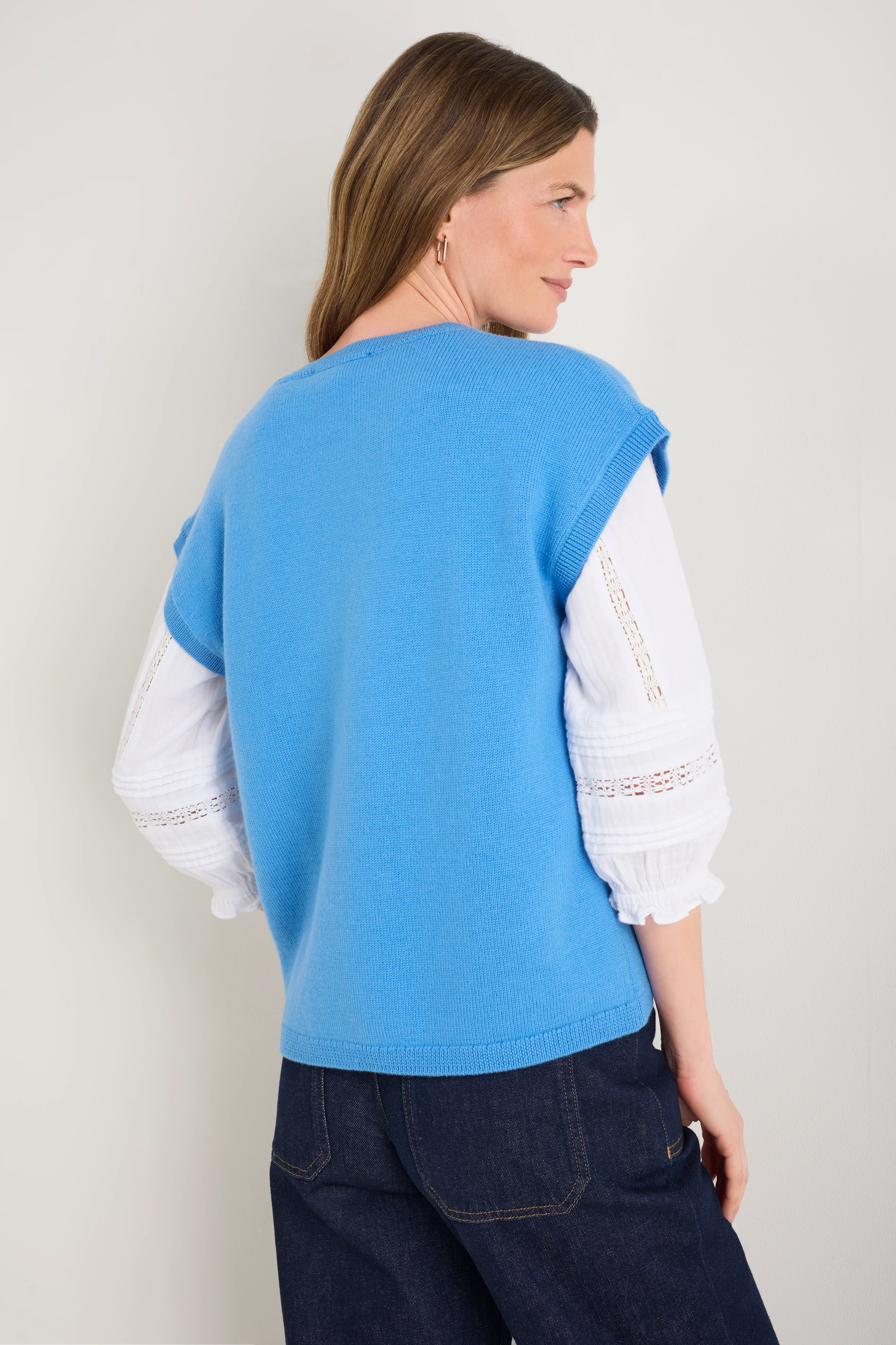Fleur Merino Tank - Coastal Blue - Image 3