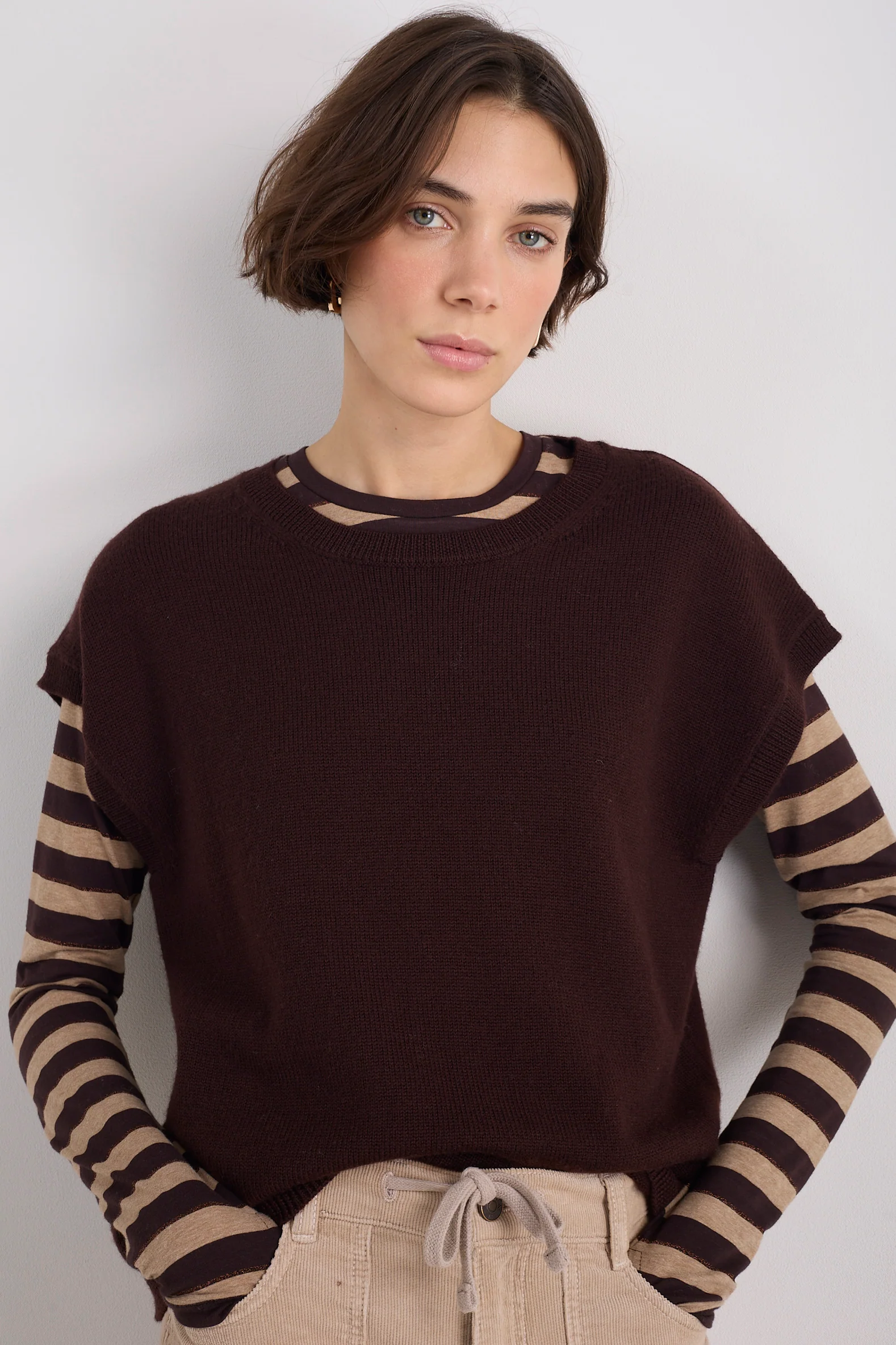 Fleur Merino Tank - Cocoa - Image 5